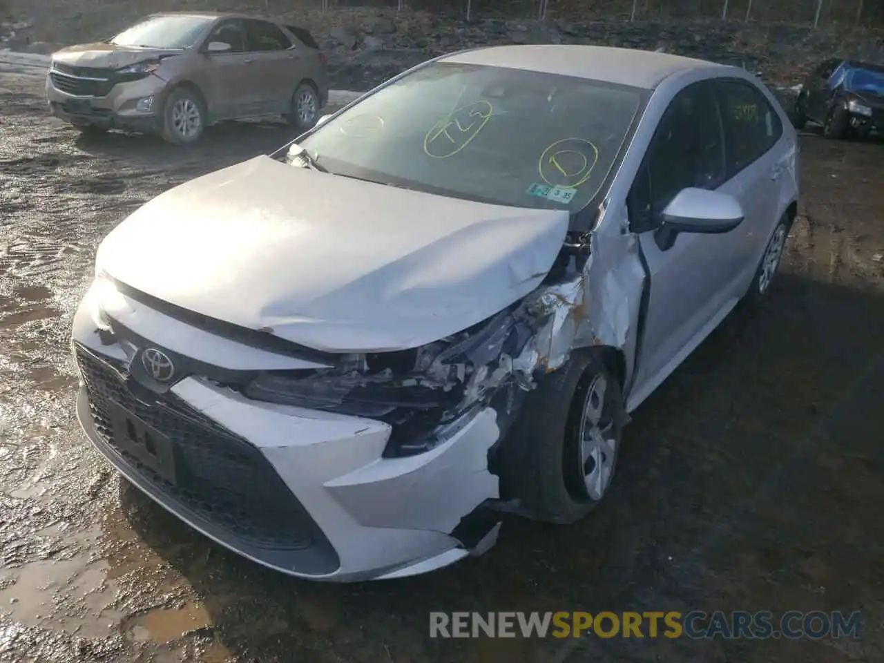 2 Photograph of a damaged car 5YFEPRAE4LP091607 TOYOTA COROLLA 2020