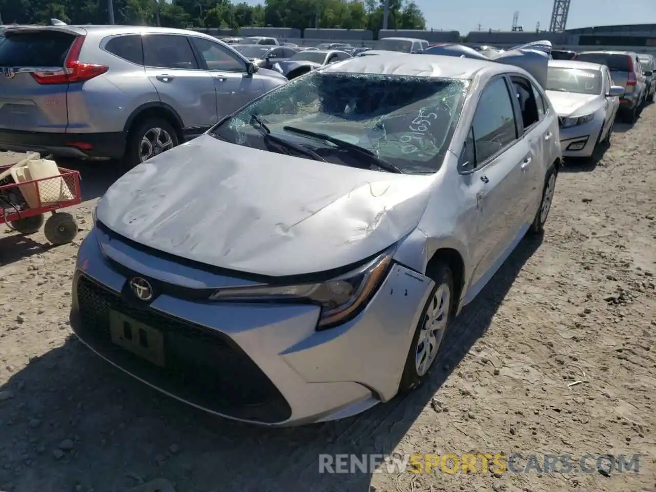 2 Photograph of a damaged car 5YFEPRAE4LP091655 TOYOTA COROLLA 2020