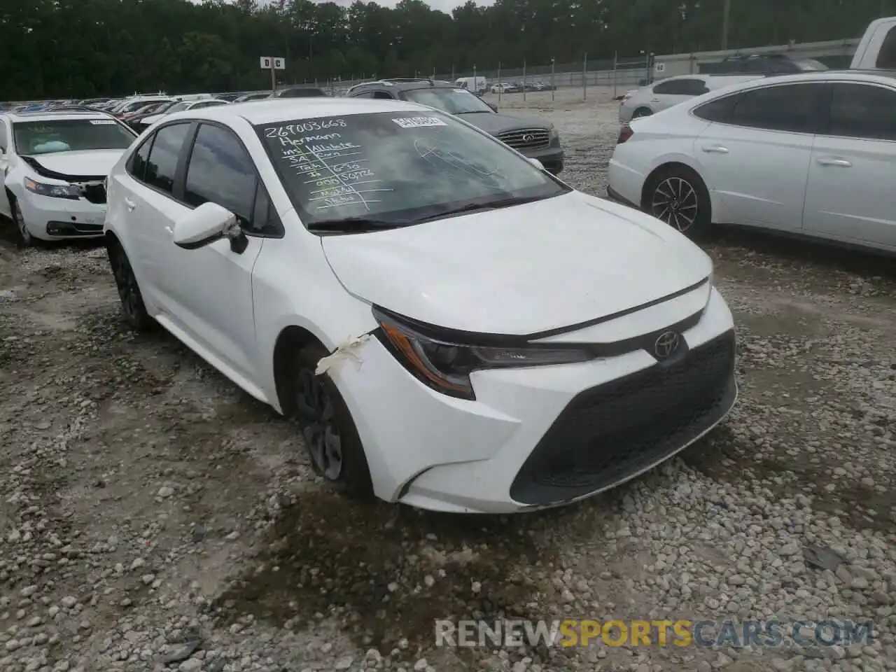 1 Photograph of a damaged car 5YFEPRAE4LP091848 TOYOTA COROLLA 2020