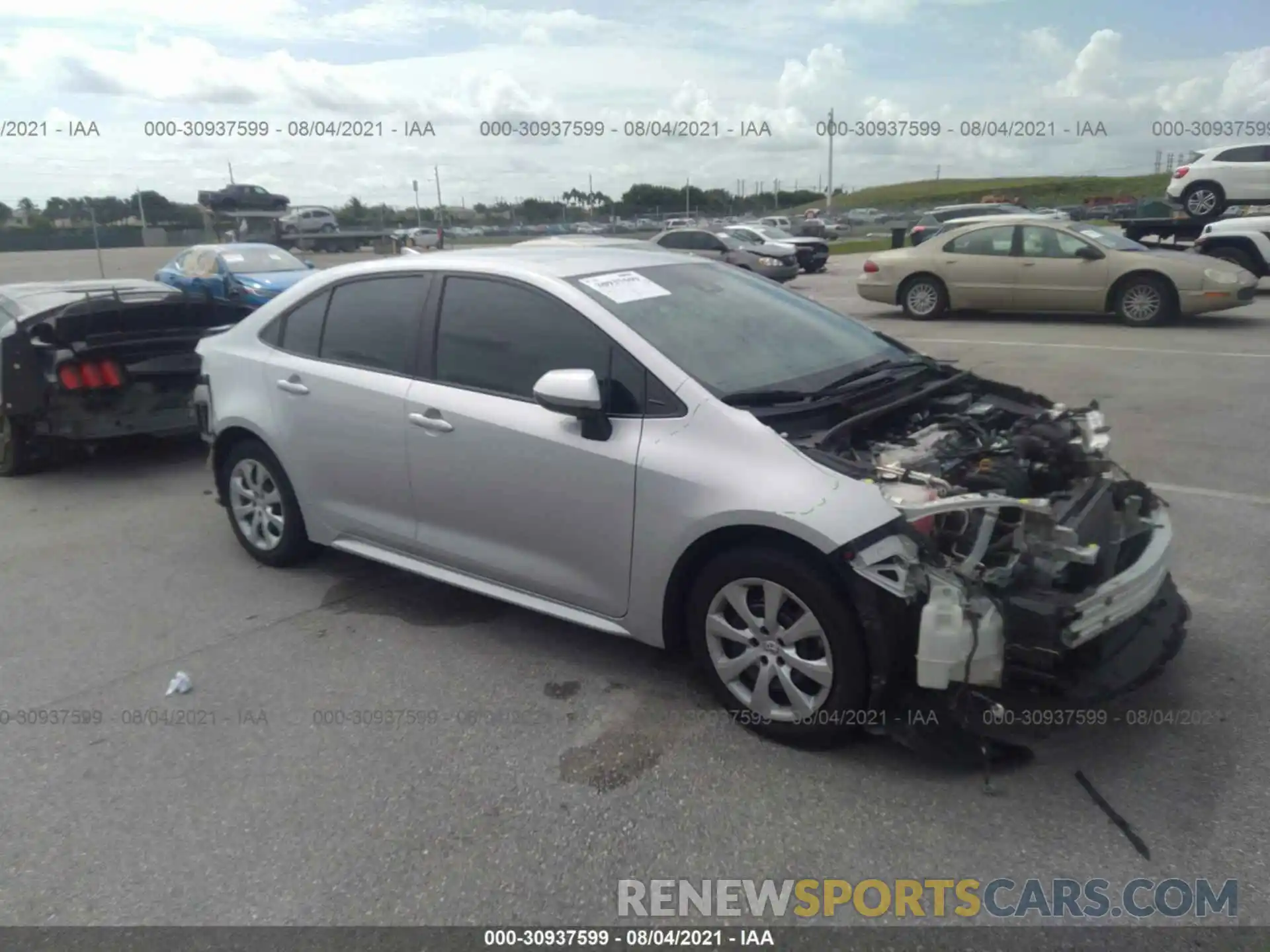 1 Photograph of a damaged car 5YFEPRAE4LP092482 TOYOTA COROLLA 2020