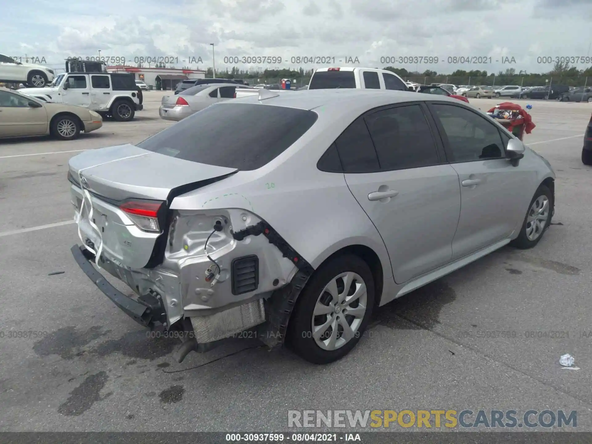 4 Photograph of a damaged car 5YFEPRAE4LP092482 TOYOTA COROLLA 2020