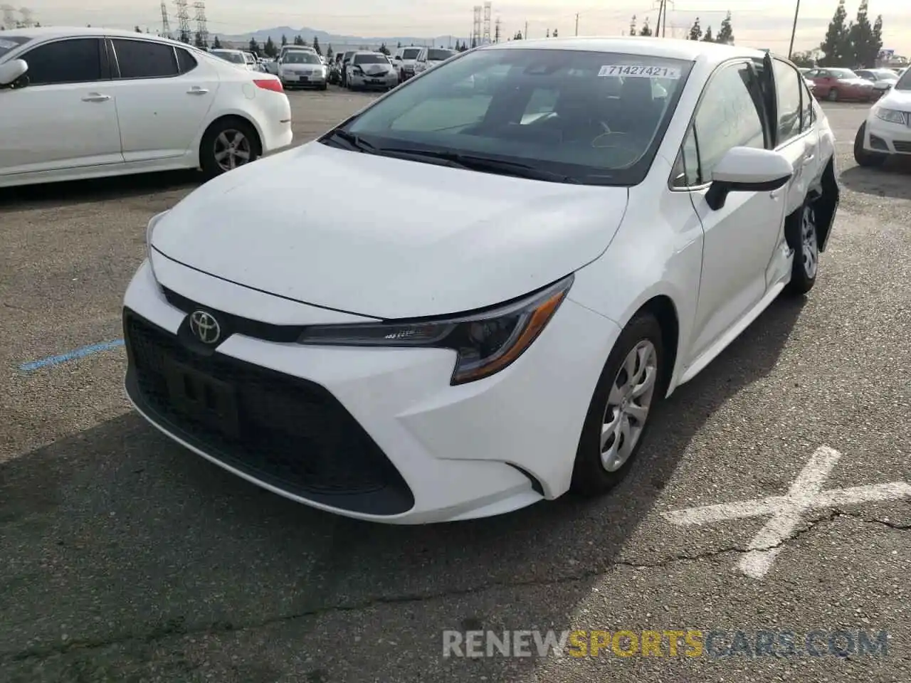 2 Photograph of a damaged car 5YFEPRAE4LP093065 TOYOTA COROLLA 2020