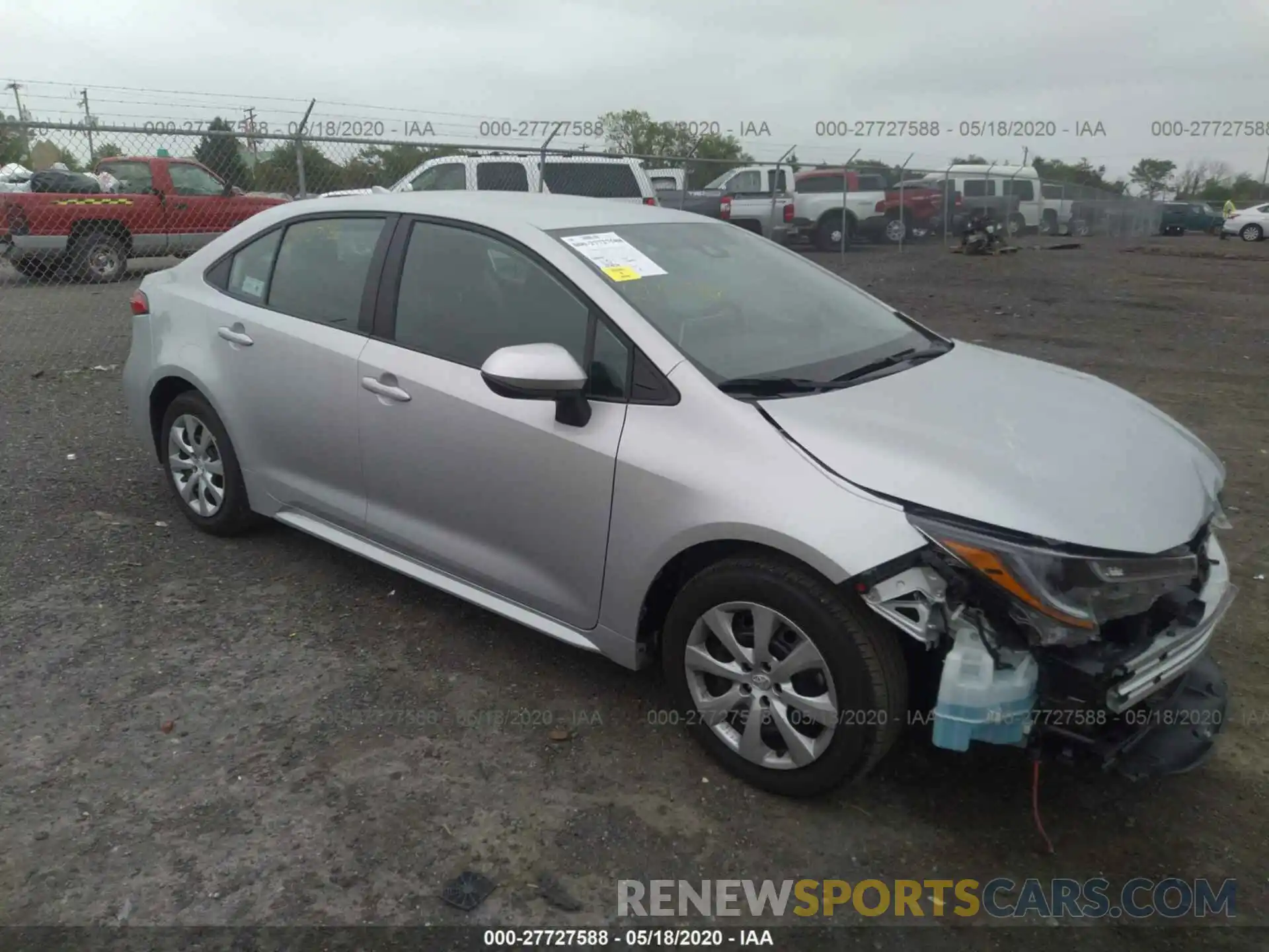 1 Photograph of a damaged car 5YFEPRAE4LP093275 TOYOTA COROLLA 2020