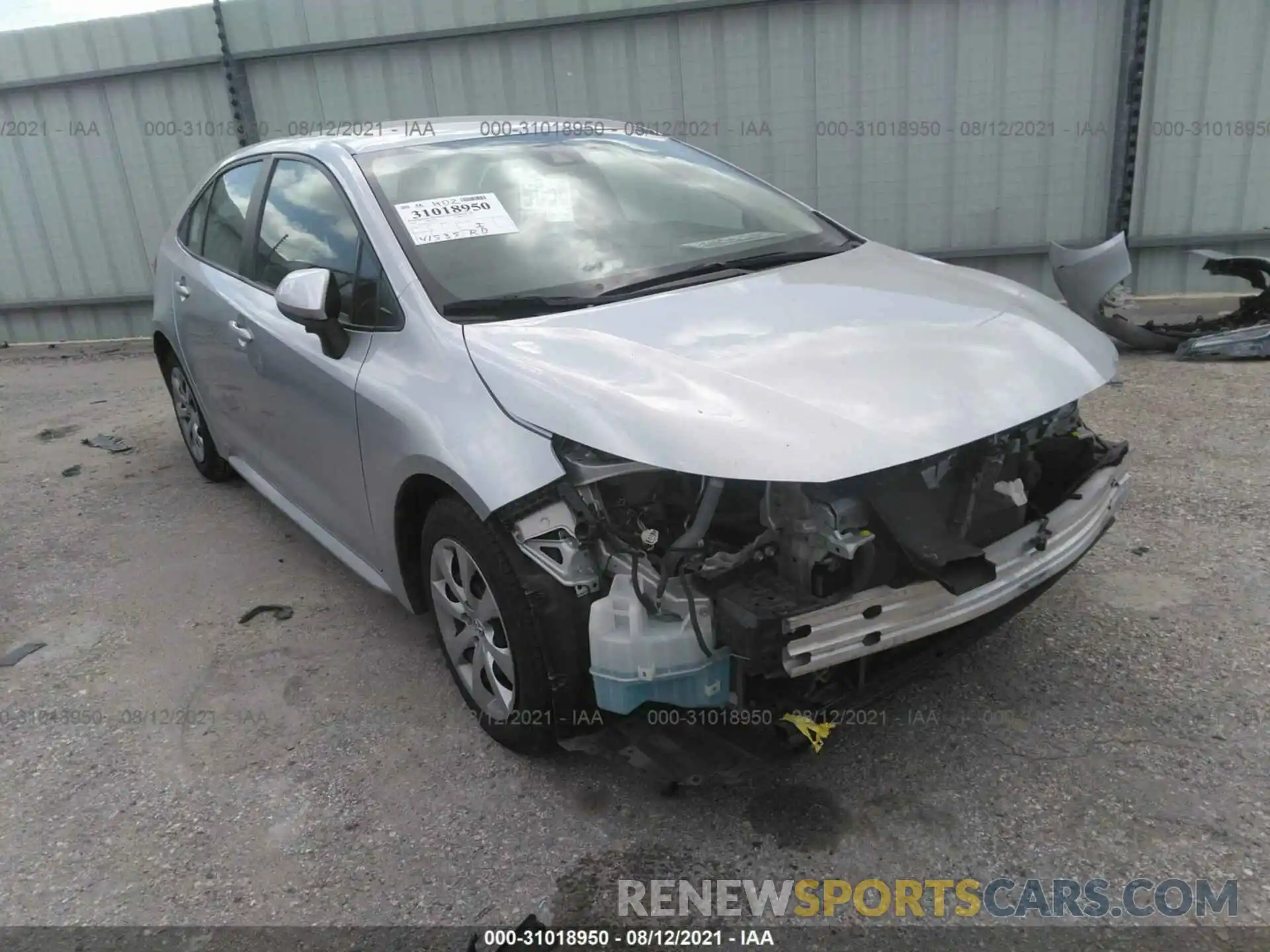 1 Photograph of a damaged car 5YFEPRAE4LP094362 TOYOTA COROLLA 2020