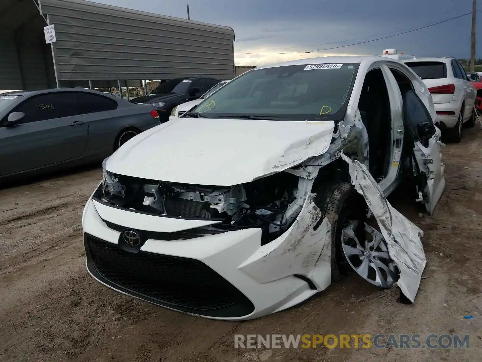 2 Photograph of a damaged car 5YFEPRAE4LP094586 TOYOTA COROLLA 2020