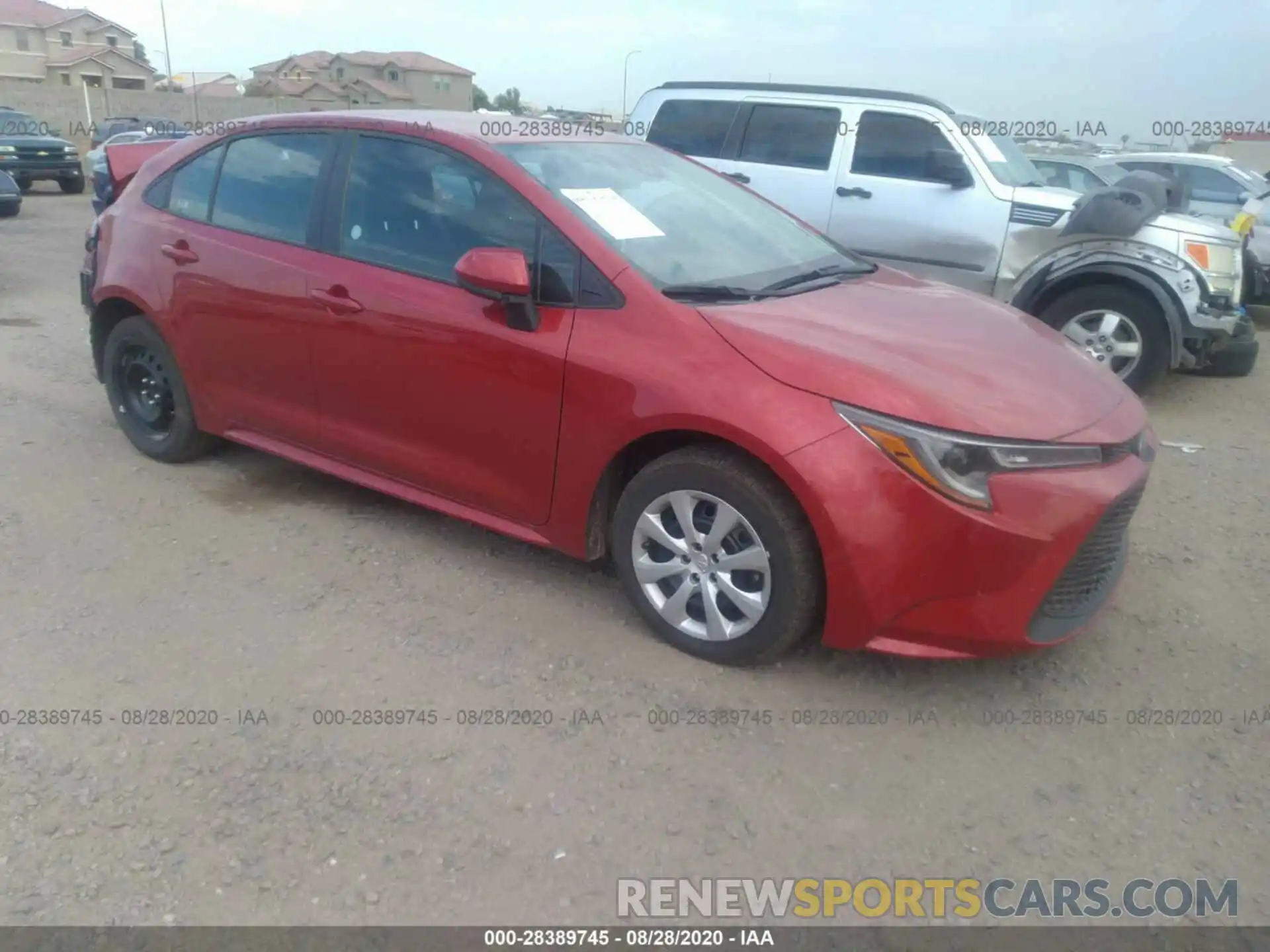 1 Photograph of a damaged car 5YFEPRAE4LP095074 TOYOTA COROLLA 2020