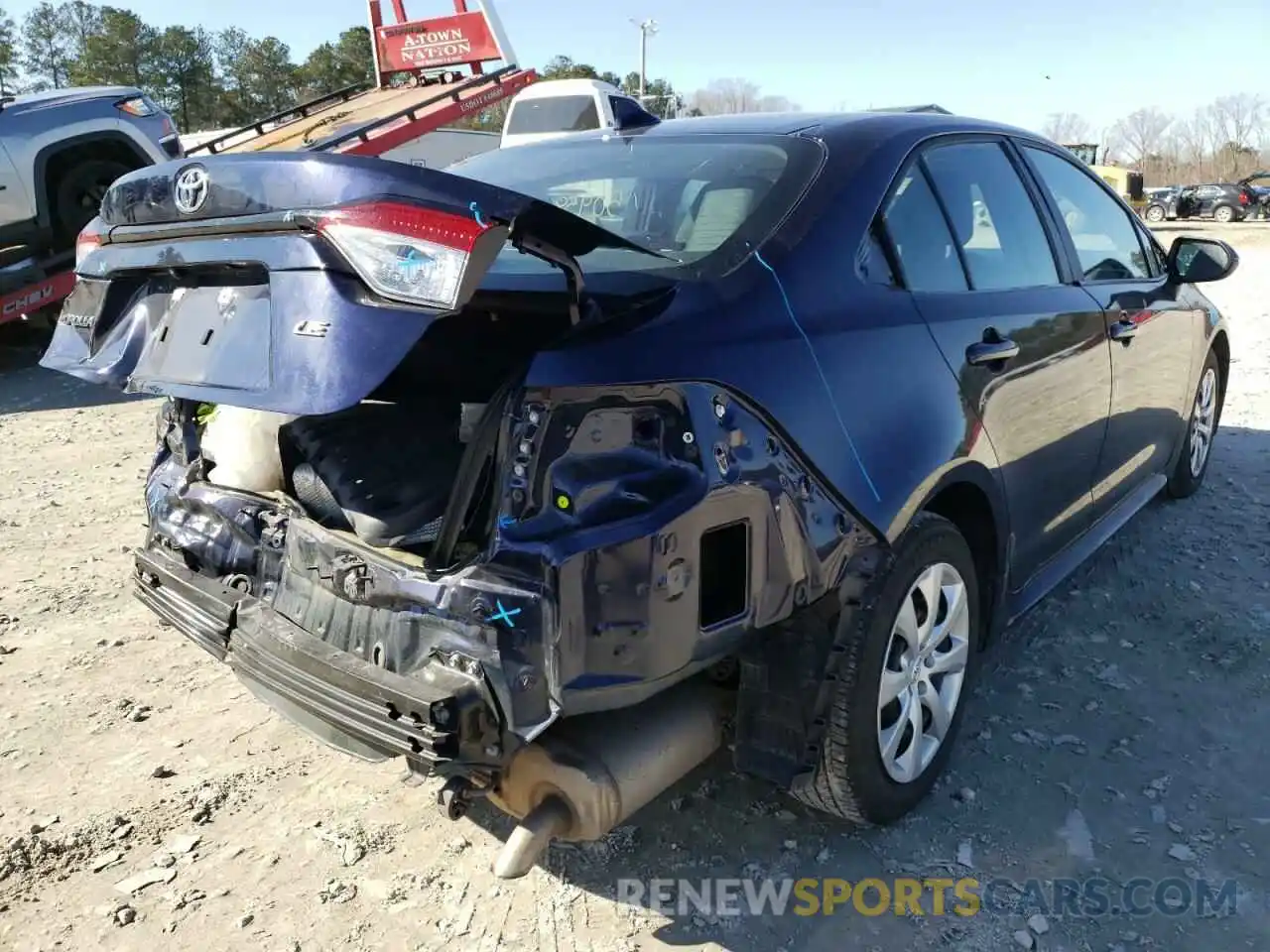 4 Photograph of a damaged car 5YFEPRAE4LP095916 TOYOTA COROLLA 2020