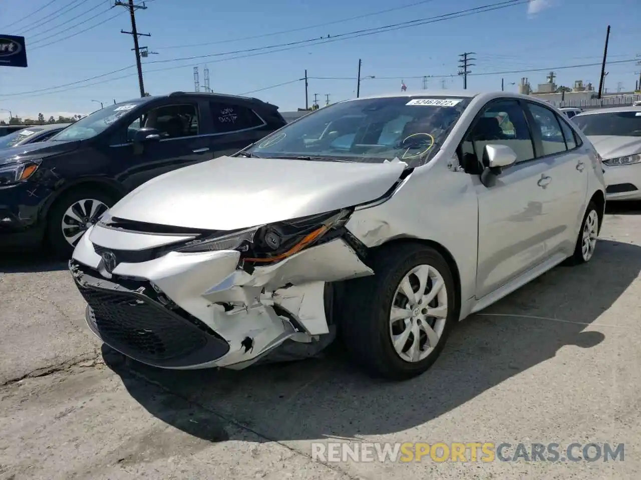 2 Photograph of a damaged car 5YFEPRAE4LP097357 TOYOTA COROLLA 2020