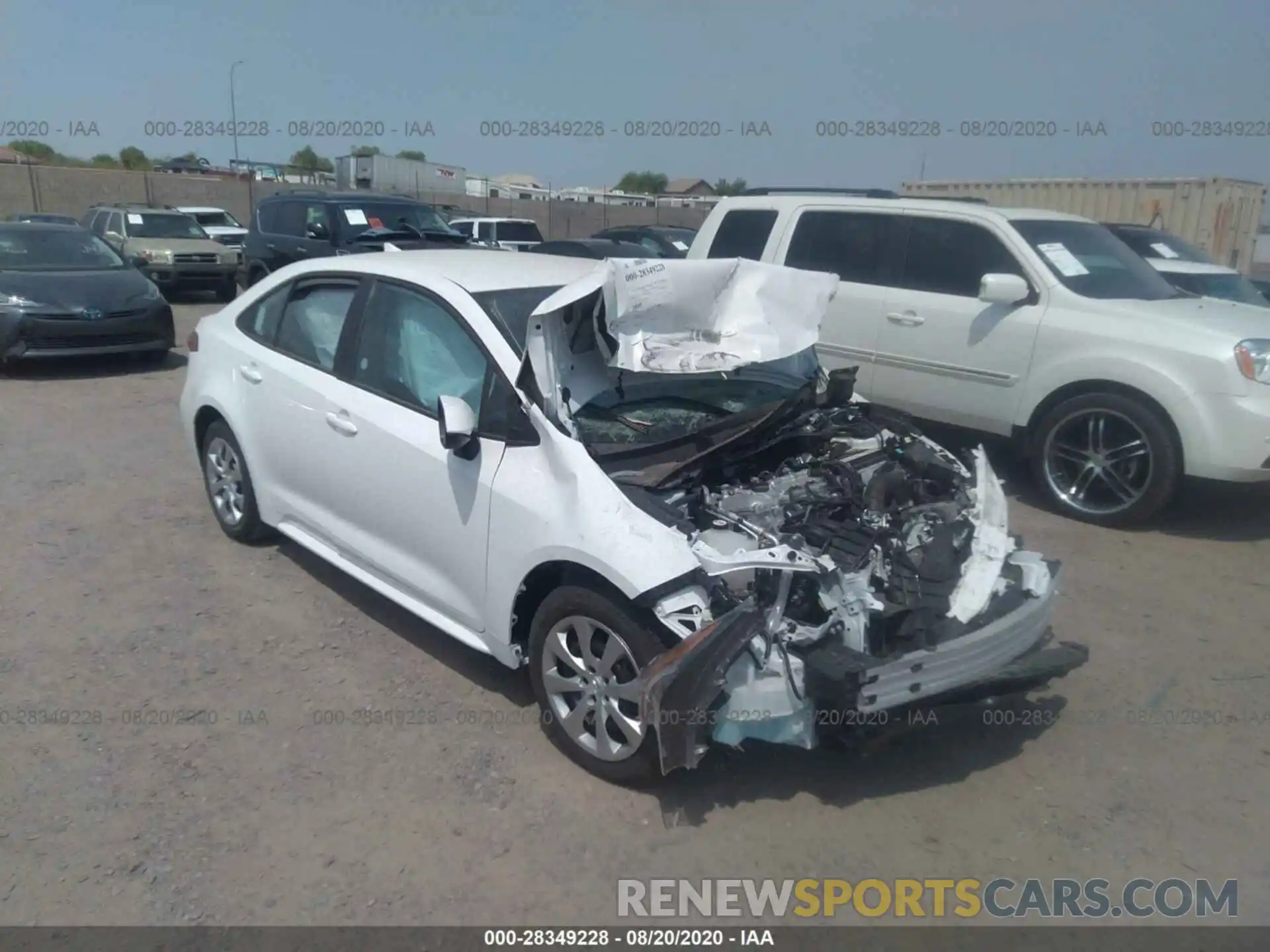 1 Photograph of a damaged car 5YFEPRAE4LP098881 TOYOTA COROLLA 2020