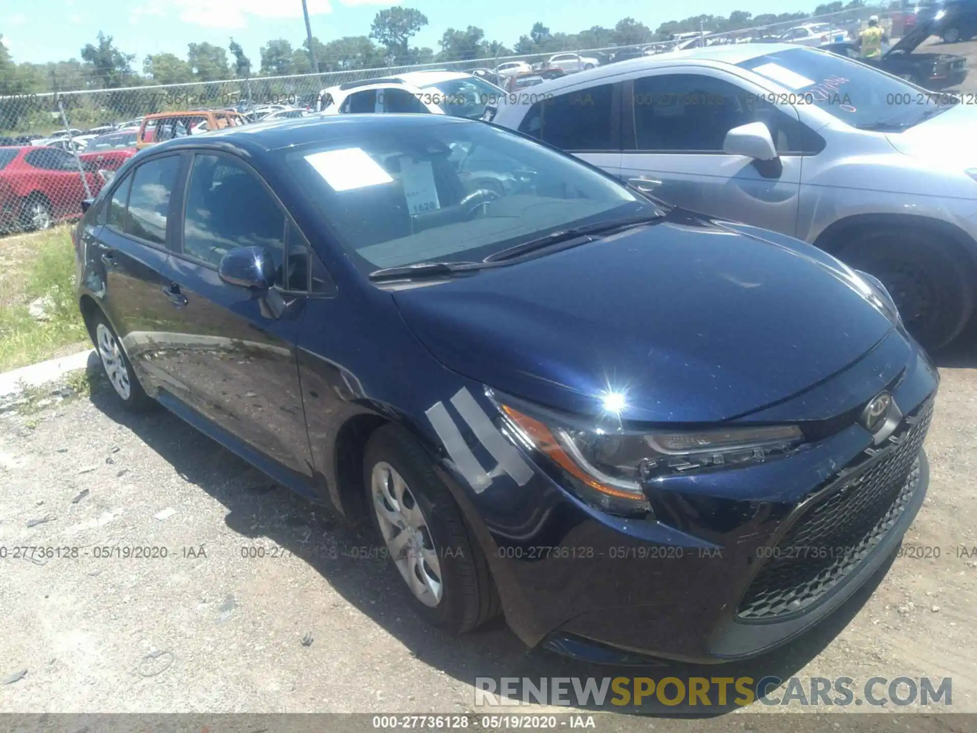 1 Photograph of a damaged car 5YFEPRAE4LP100368 TOYOTA COROLLA 2020