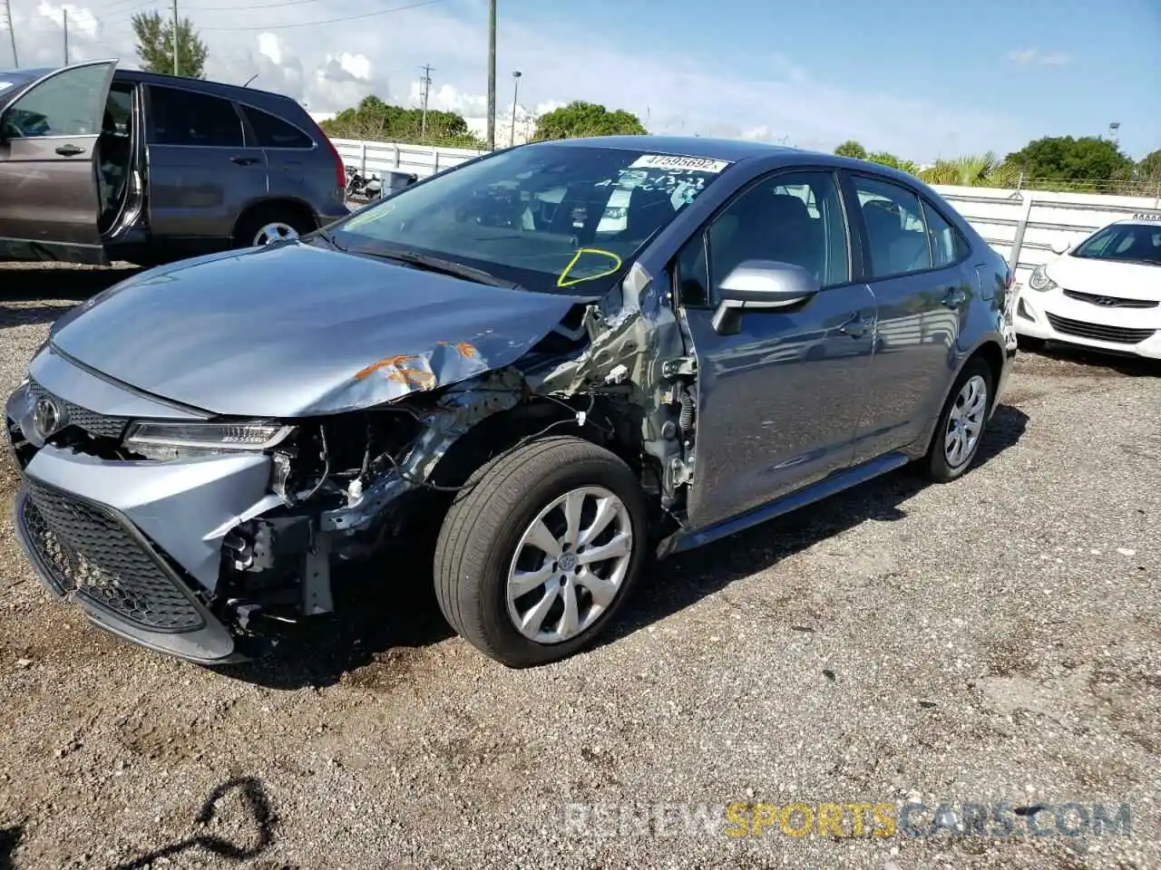 2 Photograph of a damaged car 5YFEPRAE4LP101469 TOYOTA COROLLA 2020