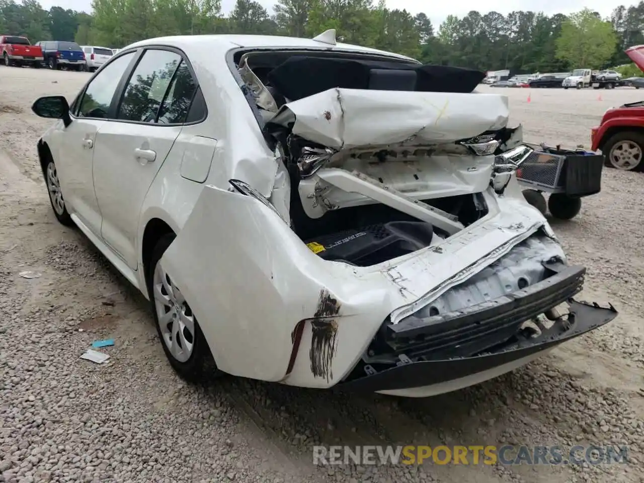 3 Photograph of a damaged car 5YFEPRAE4LP101522 TOYOTA COROLLA 2020