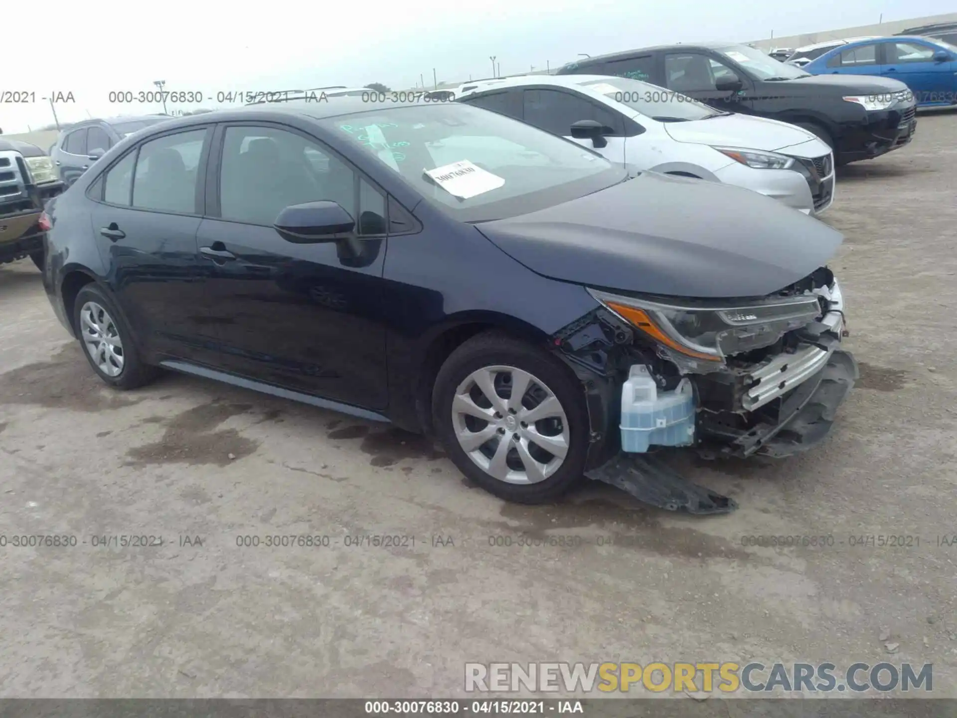 1 Photograph of a damaged car 5YFEPRAE4LP101715 TOYOTA COROLLA 2020