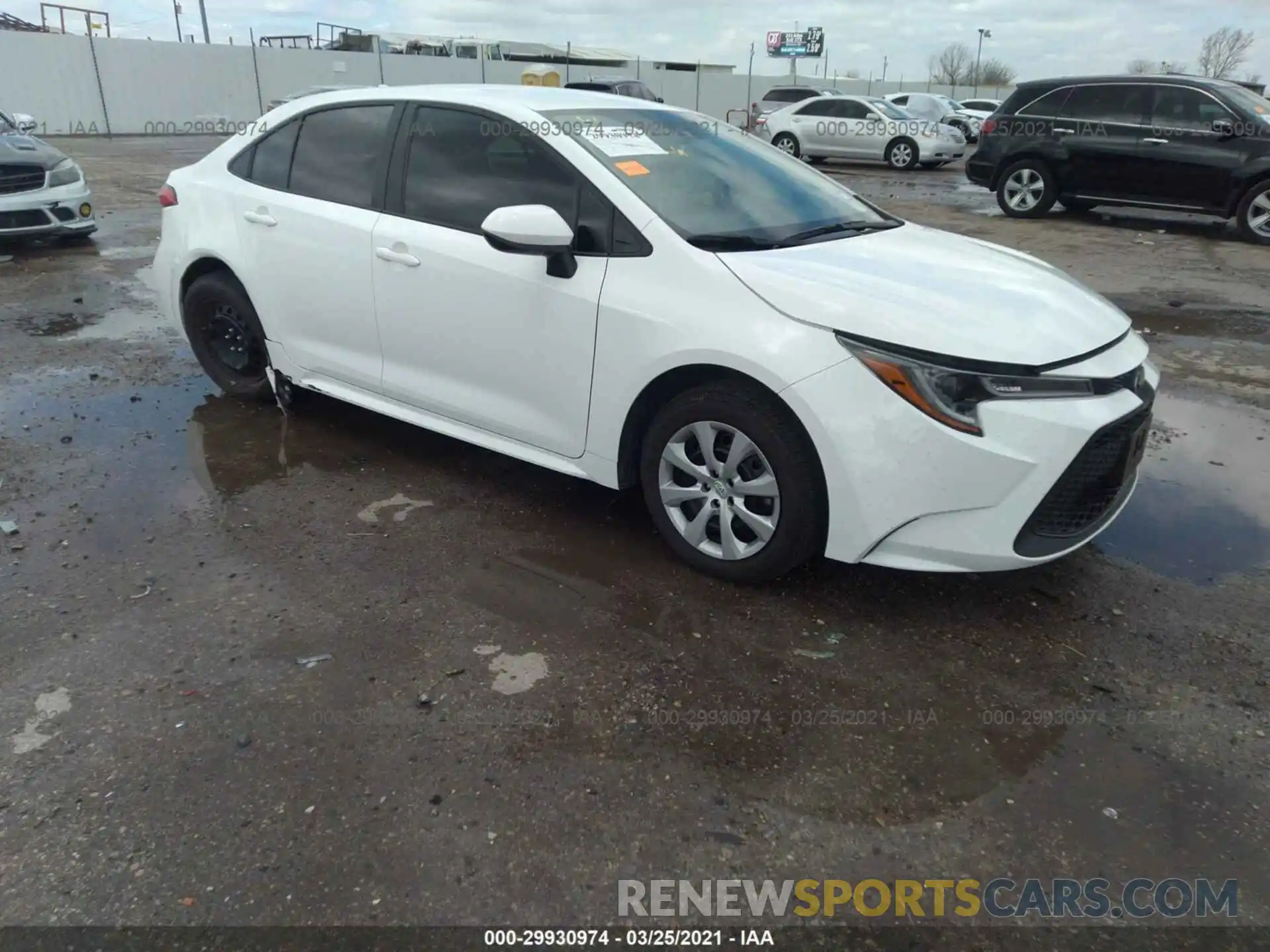 1 Photograph of a damaged car 5YFEPRAE4LP103299 TOYOTA COROLLA 2020