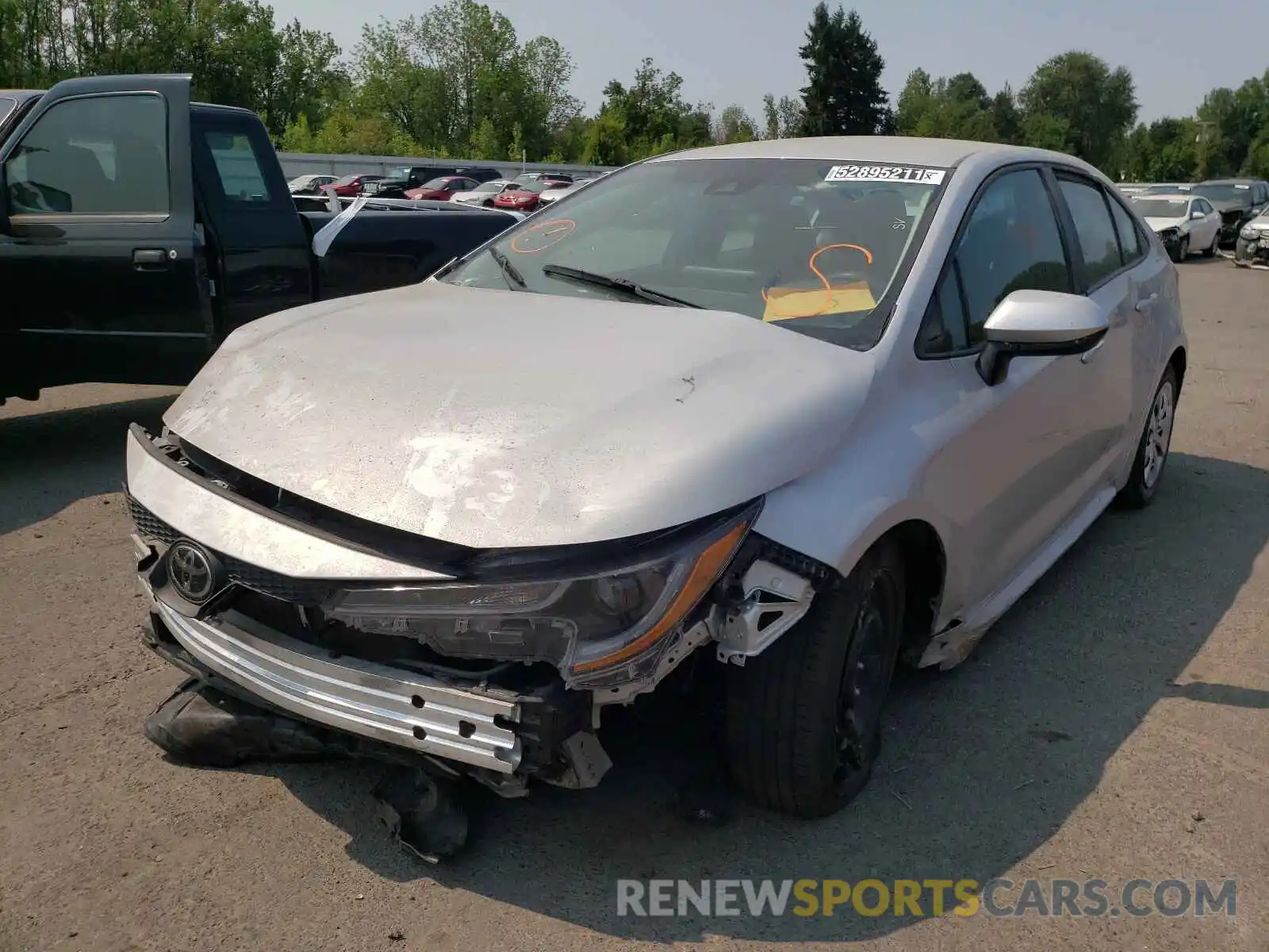 2 Photograph of a damaged car 5YFEPRAE4LP106011 TOYOTA COROLLA 2020