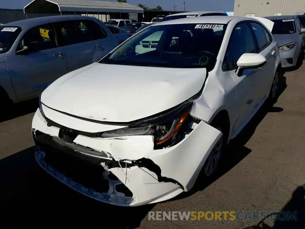 2 Photograph of a damaged car 5YFEPRAE4LP106526 TOYOTA COROLLA 2020