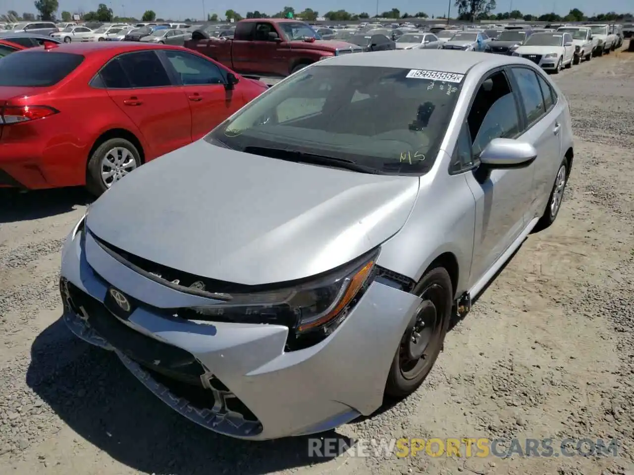 2 Photograph of a damaged car 5YFEPRAE4LP110284 TOYOTA COROLLA 2020