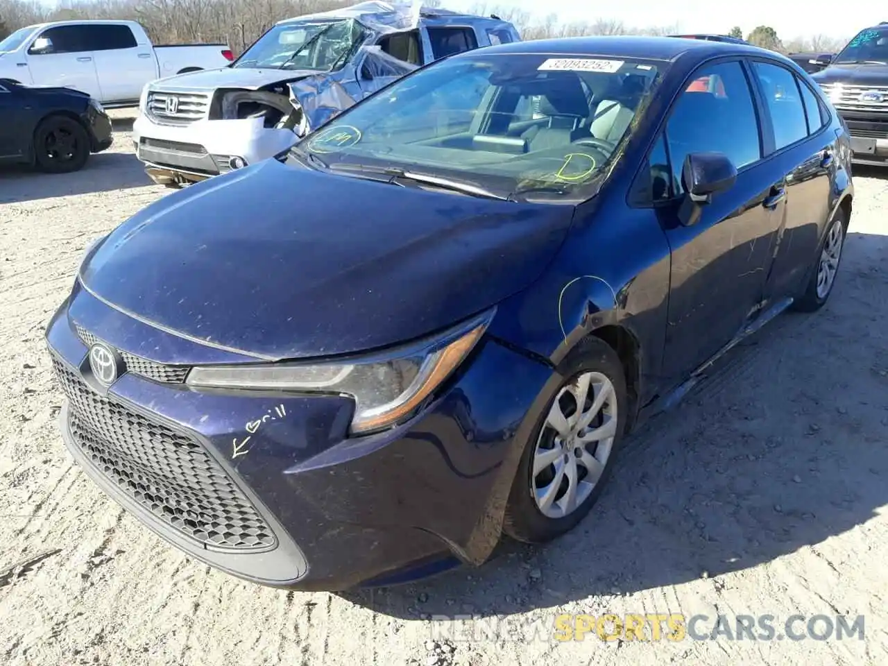 2 Photograph of a damaged car 5YFEPRAE4LP110852 TOYOTA COROLLA 2020