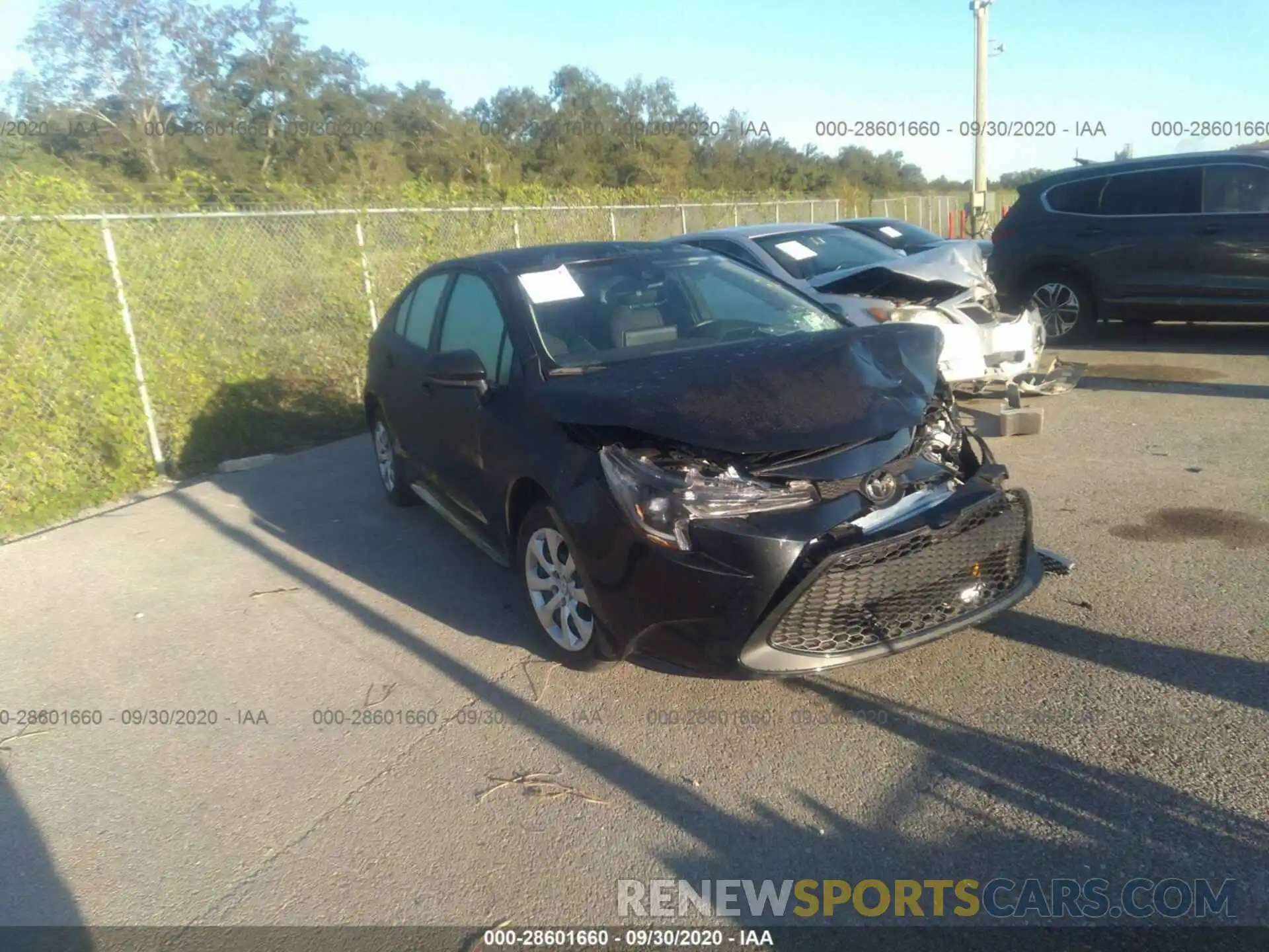 1 Photograph of a damaged car 5YFEPRAE4LP111953 TOYOTA COROLLA 2020