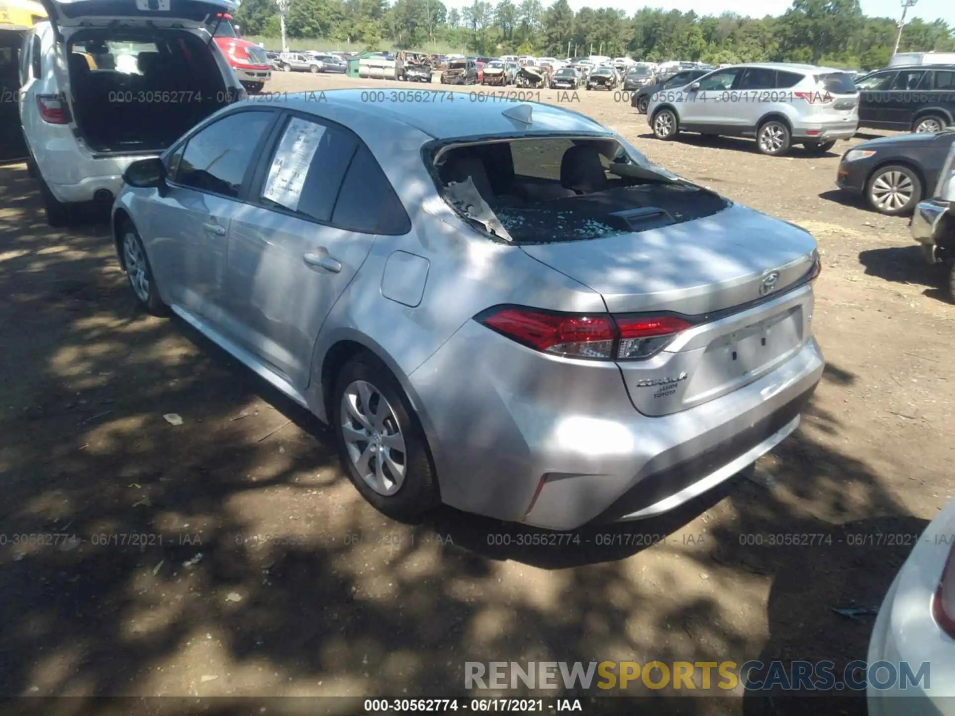 3 Photograph of a damaged car 5YFEPRAE4LP114562 TOYOTA COROLLA 2020