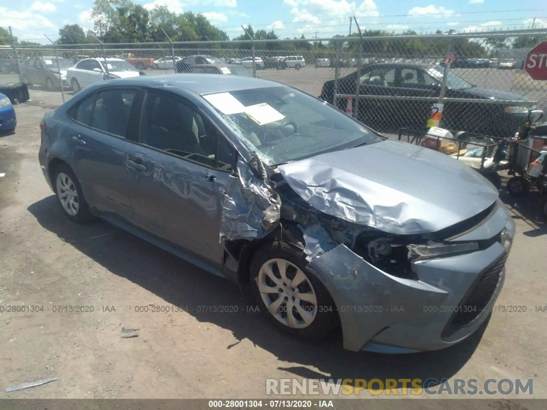 1 Photograph of a damaged car 5YFEPRAE4LP114741 TOYOTA COROLLA 2020