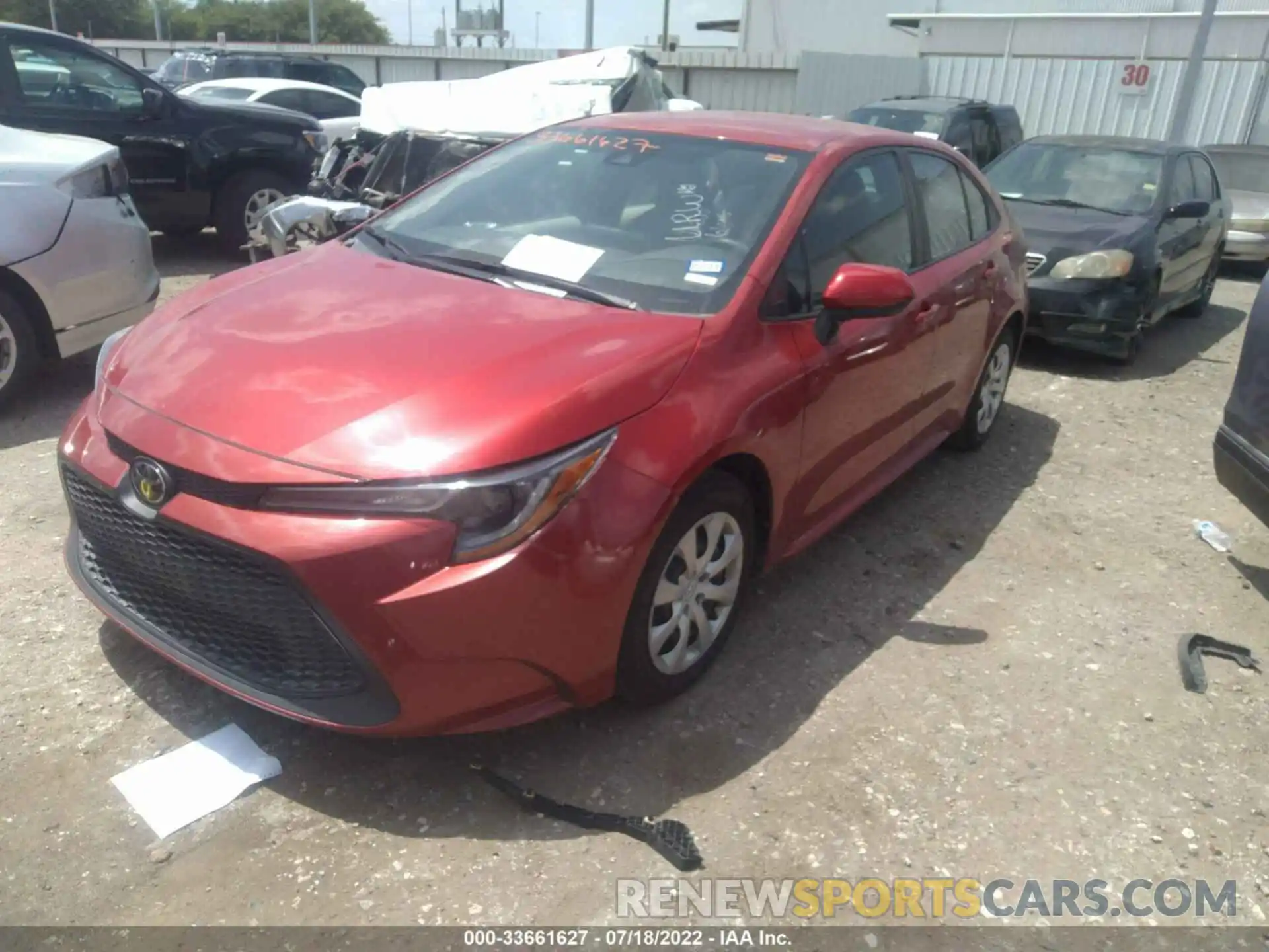 2 Photograph of a damaged car 5YFEPRAE4LP118577 TOYOTA COROLLA 2020