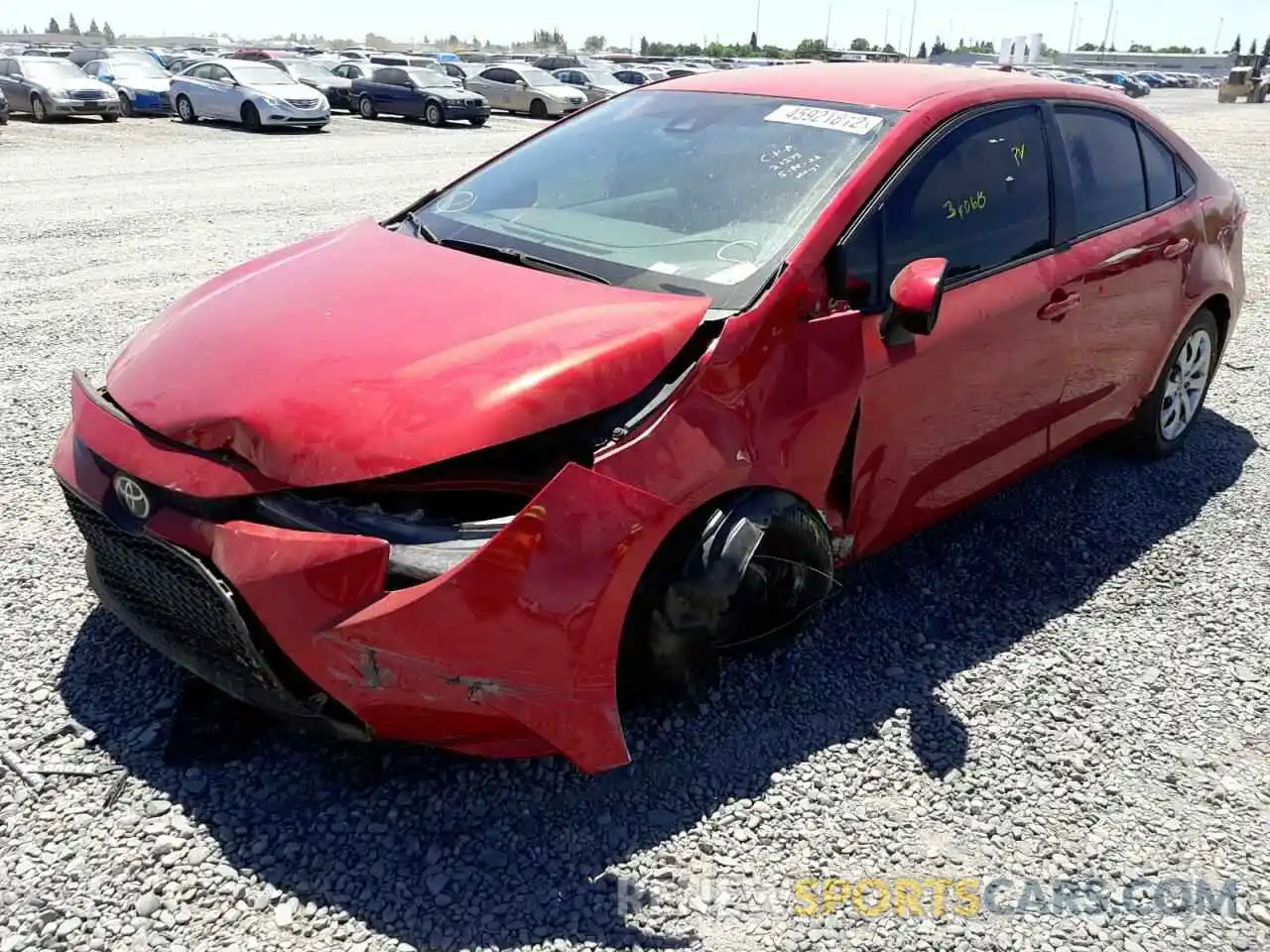 2 Photograph of a damaged car 5YFEPRAE4LP122760 TOYOTA COROLLA 2020