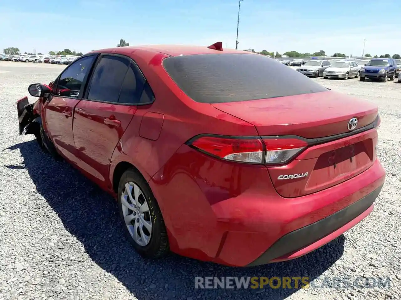 3 Photograph of a damaged car 5YFEPRAE4LP122760 TOYOTA COROLLA 2020