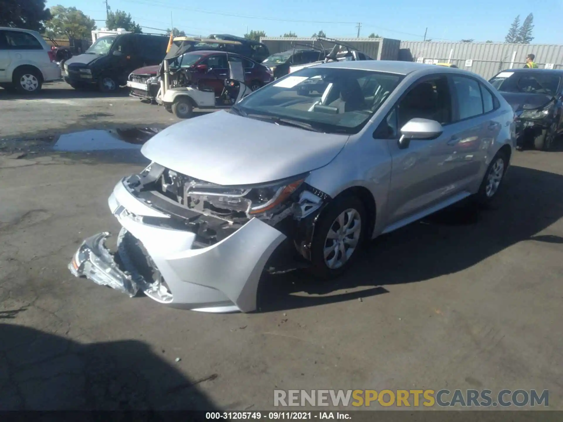 2 Photograph of a damaged car 5YFEPRAE4LP123357 TOYOTA COROLLA 2020