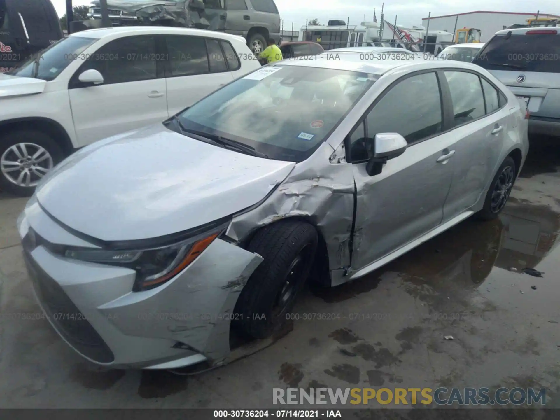 2 Photograph of a damaged car 5YFEPRAE4LP123424 TOYOTA COROLLA 2020