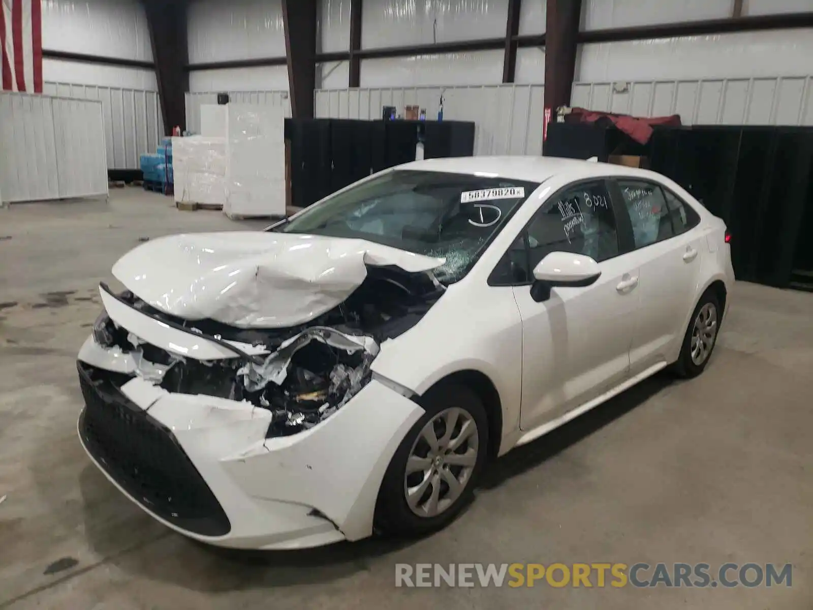 2 Photograph of a damaged car 5YFEPRAE4LP131135 TOYOTA COROLLA 2020