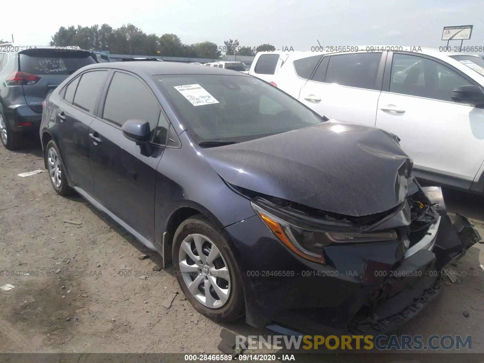 1 Photograph of a damaged car 5YFEPRAE4LP131992 TOYOTA COROLLA 2020