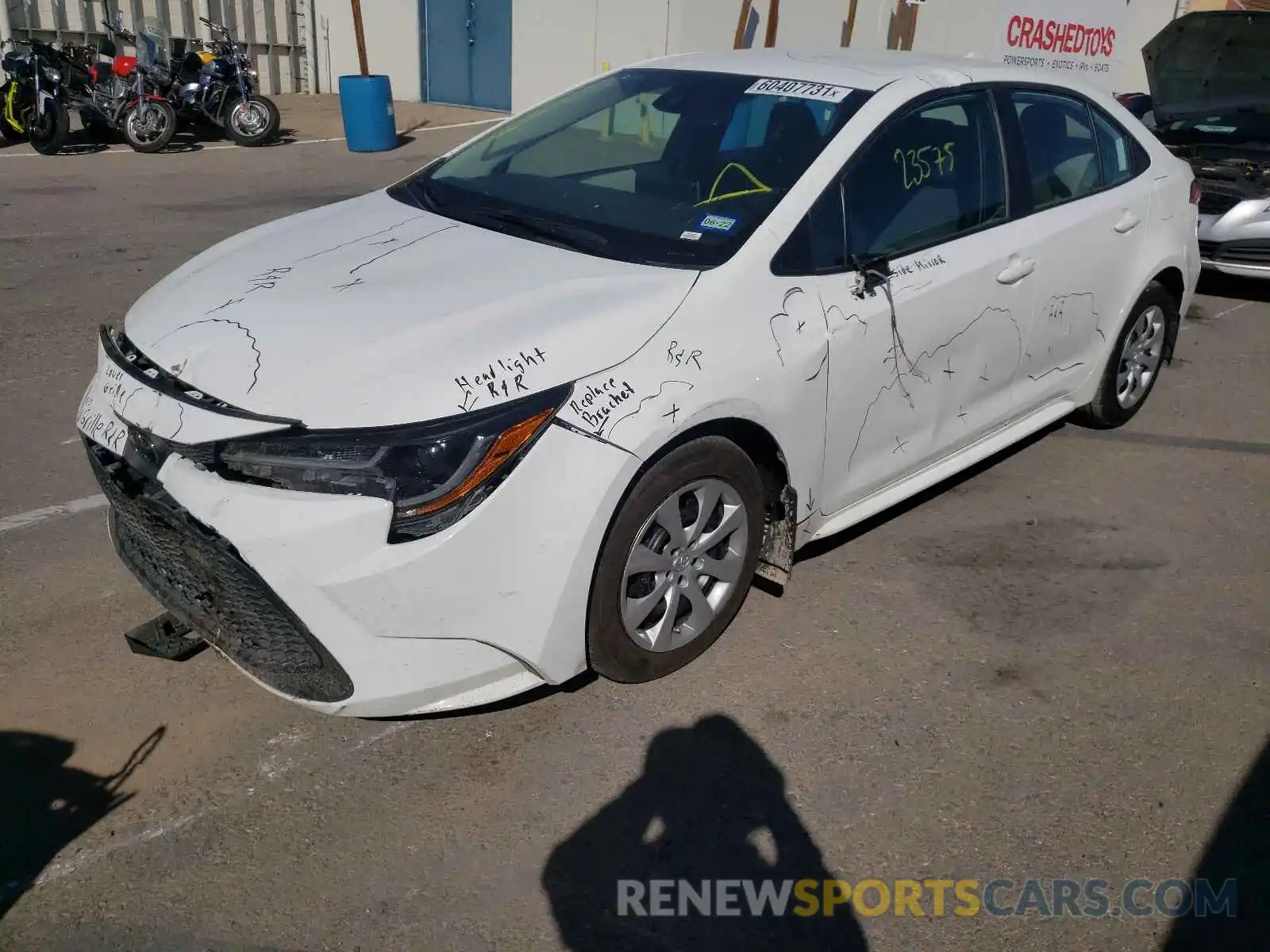 2 Photograph of a damaged car 5YFEPRAE4LP137842 TOYOTA COROLLA 2020