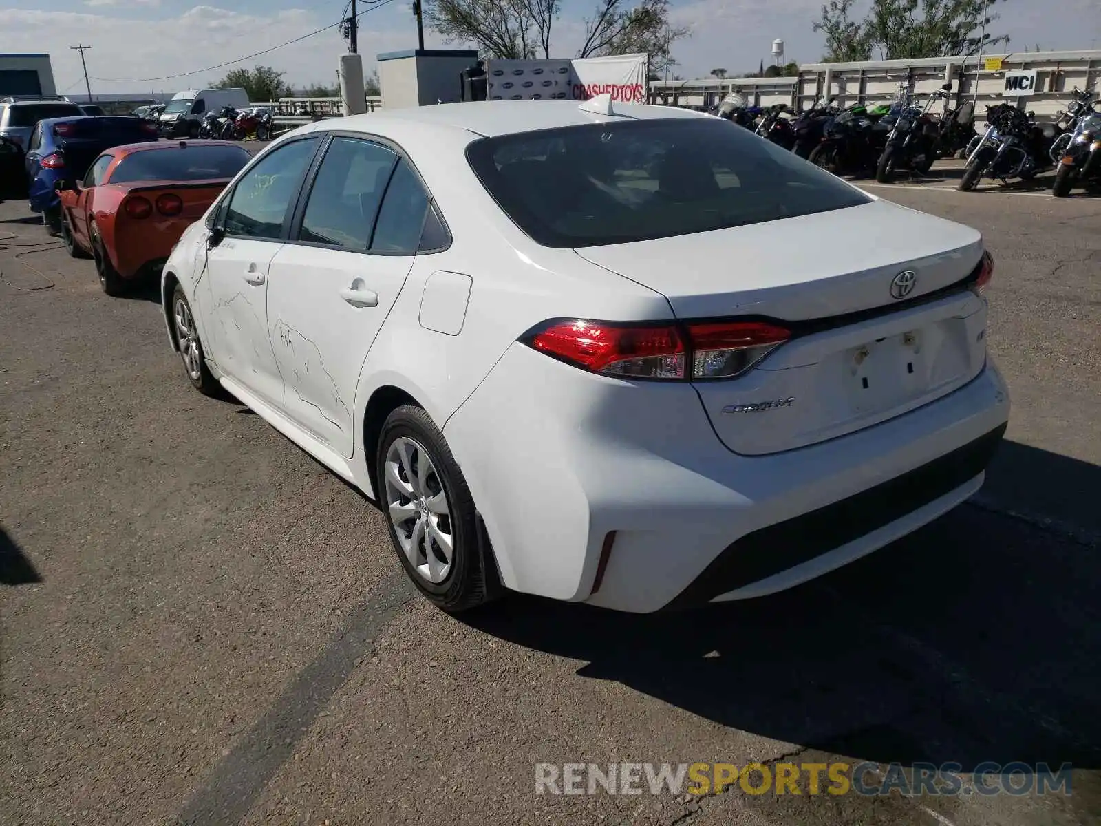 3 Photograph of a damaged car 5YFEPRAE4LP137842 TOYOTA COROLLA 2020