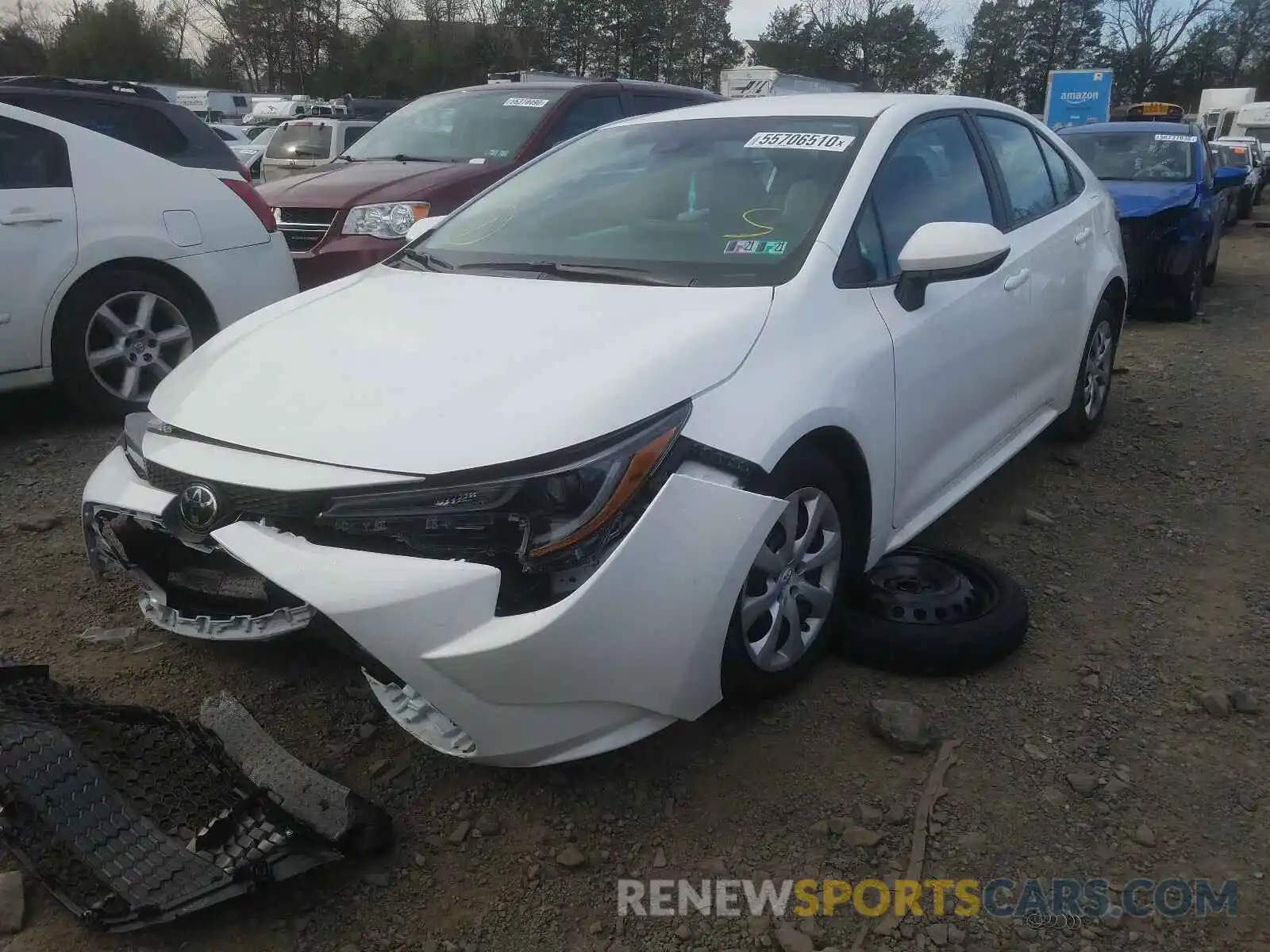 2 Photograph of a damaged car 5YFEPRAE4LP139140 TOYOTA COROLLA 2020