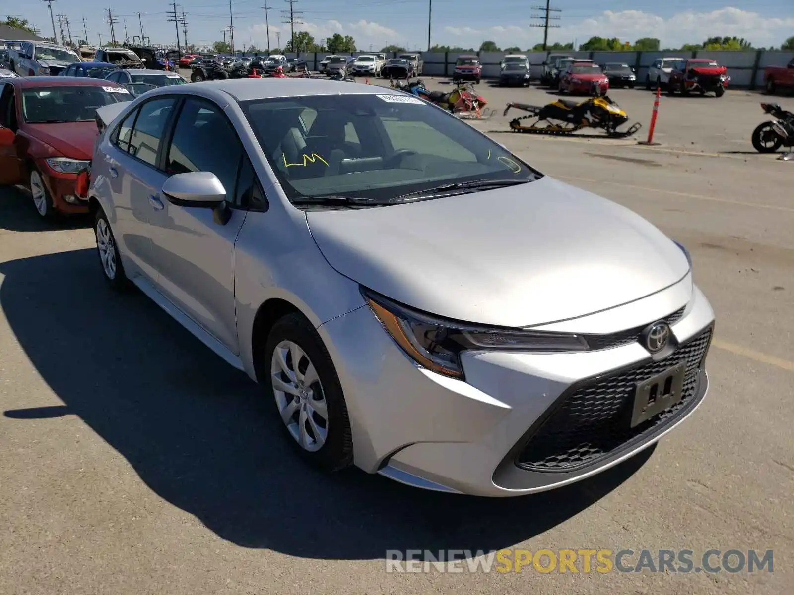 1 Photograph of a damaged car 5YFEPRAE4LP146315 TOYOTA COROLLA 2020