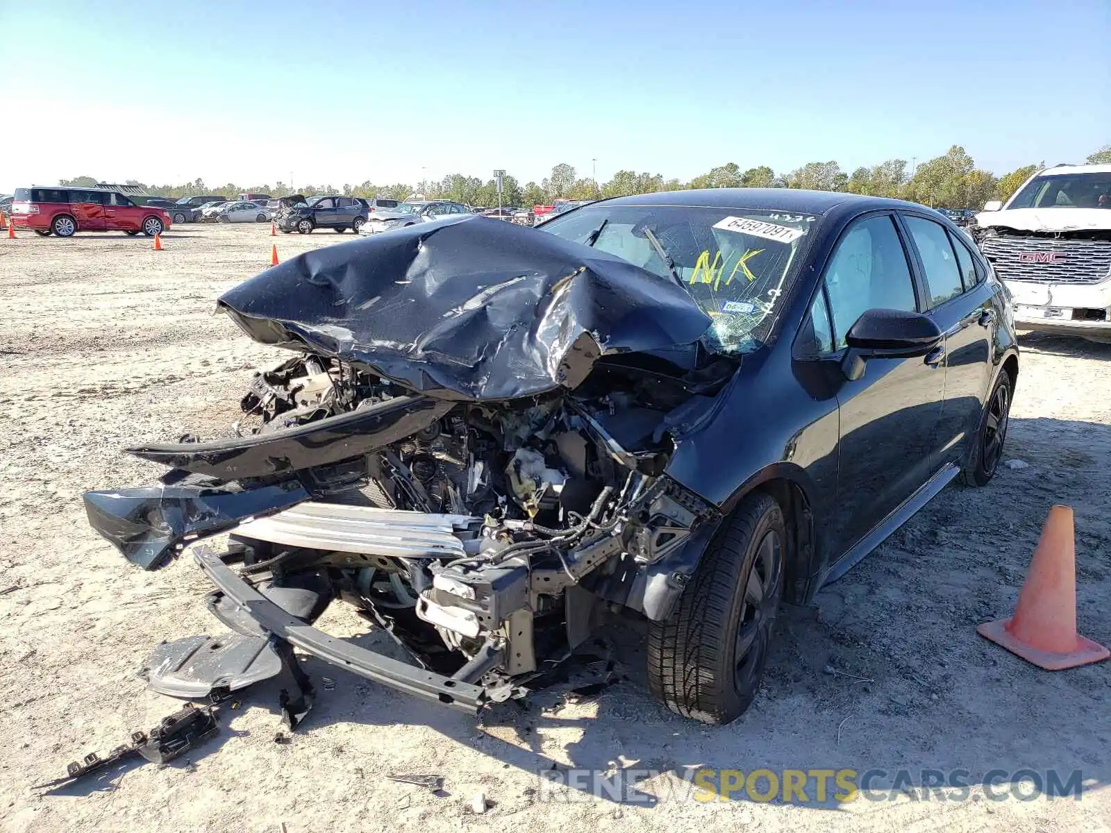 2 Photograph of a damaged car 5YFEPRAE5LP004376 TOYOTA COROLLA 2020