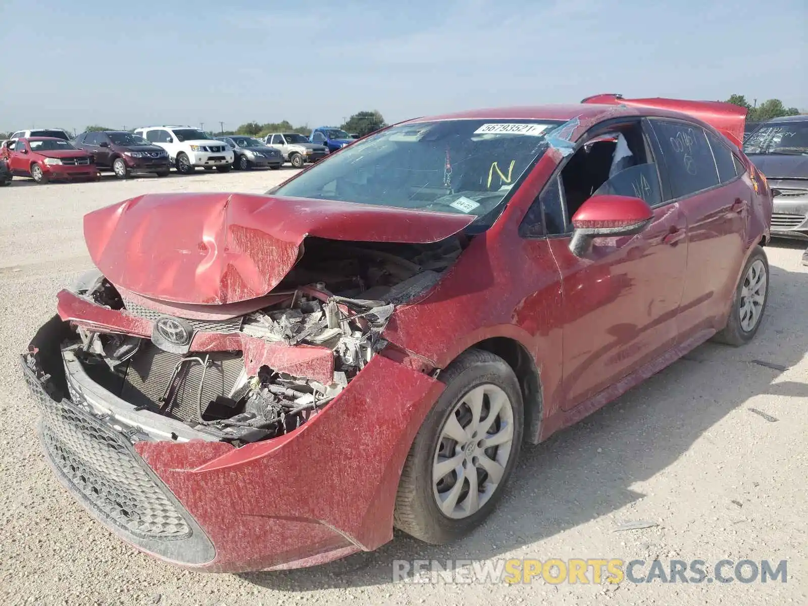 2 Photograph of a damaged car 5YFEPRAE5LP007407 TOYOTA COROLLA 2020