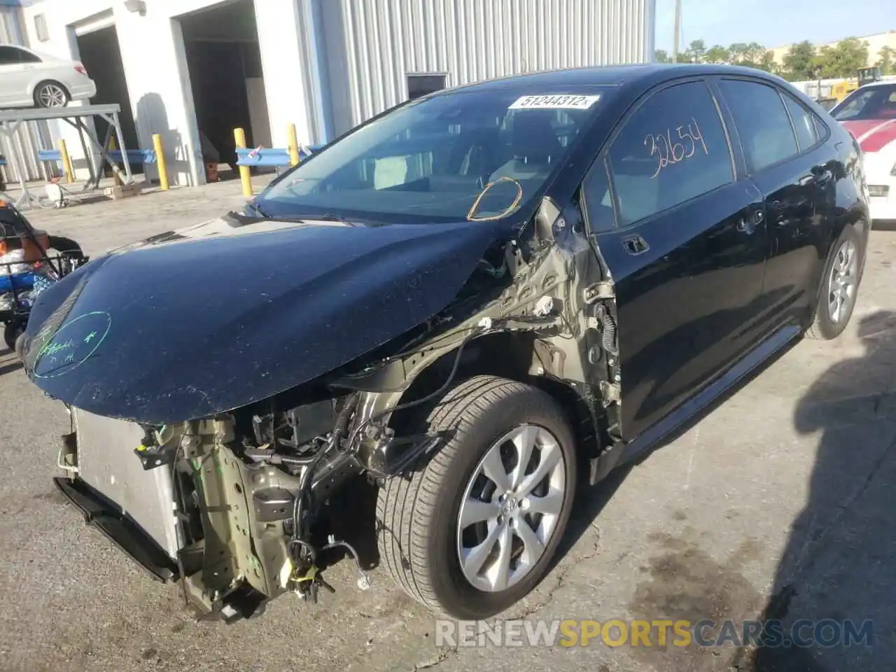 2 Photograph of a damaged car 5YFEPRAE5LP012316 TOYOTA COROLLA 2020