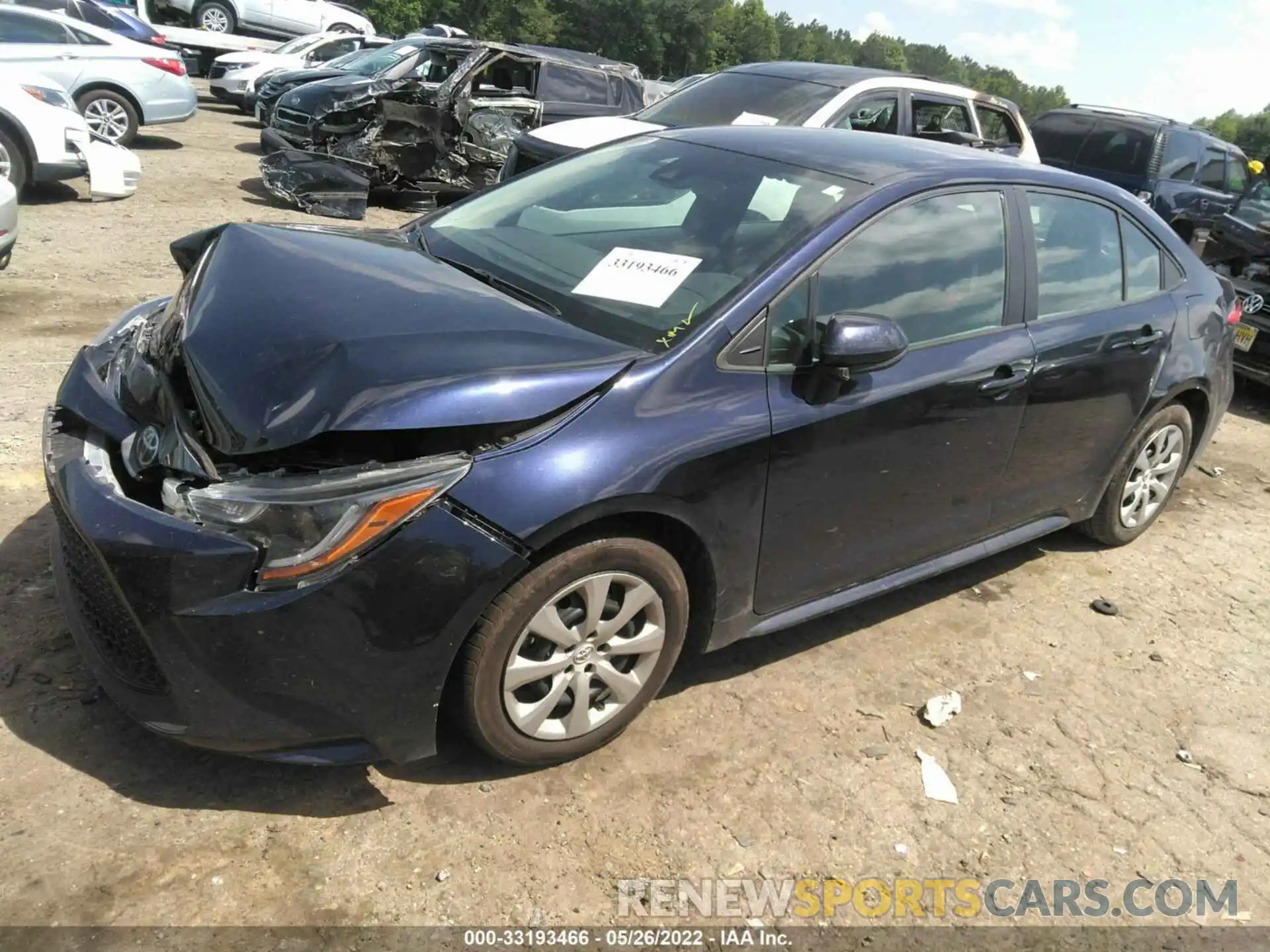 2 Photograph of a damaged car 5YFEPRAE5LP013448 TOYOTA COROLLA 2020