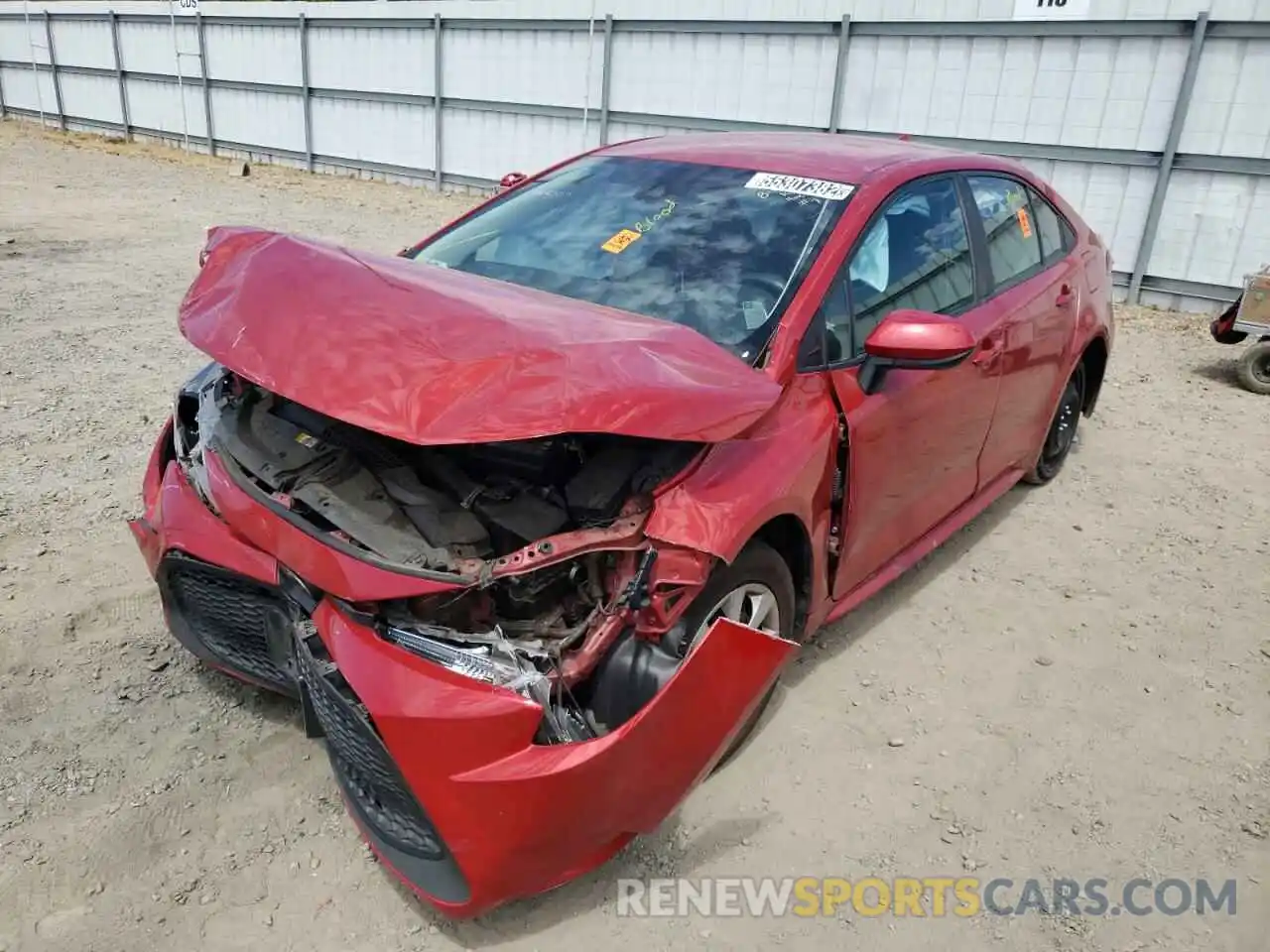 2 Photograph of a damaged car 5YFEPRAE5LP015197 TOYOTA COROLLA 2020