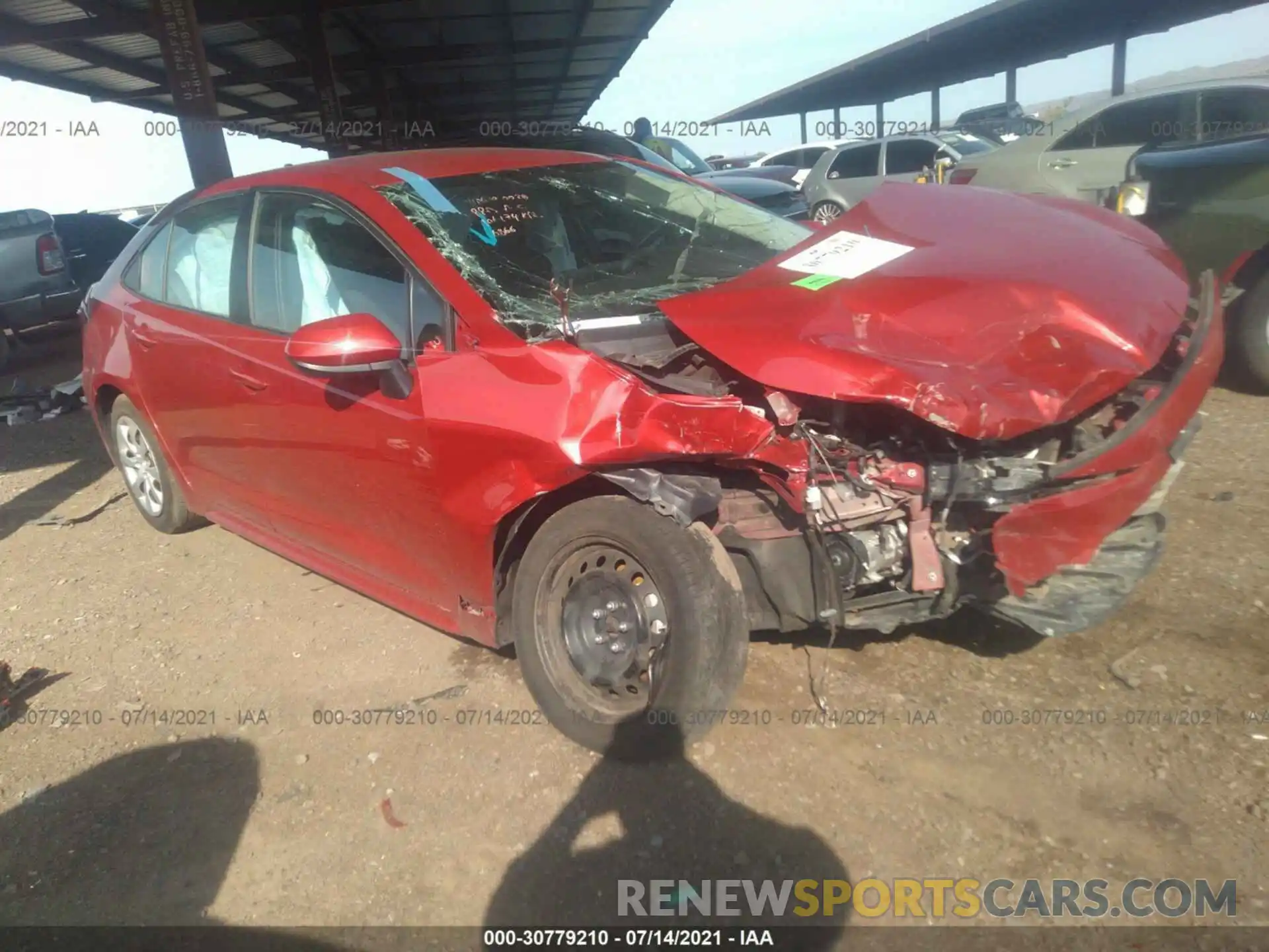 1 Photograph of a damaged car 5YFEPRAE5LP016866 TOYOTA COROLLA 2020