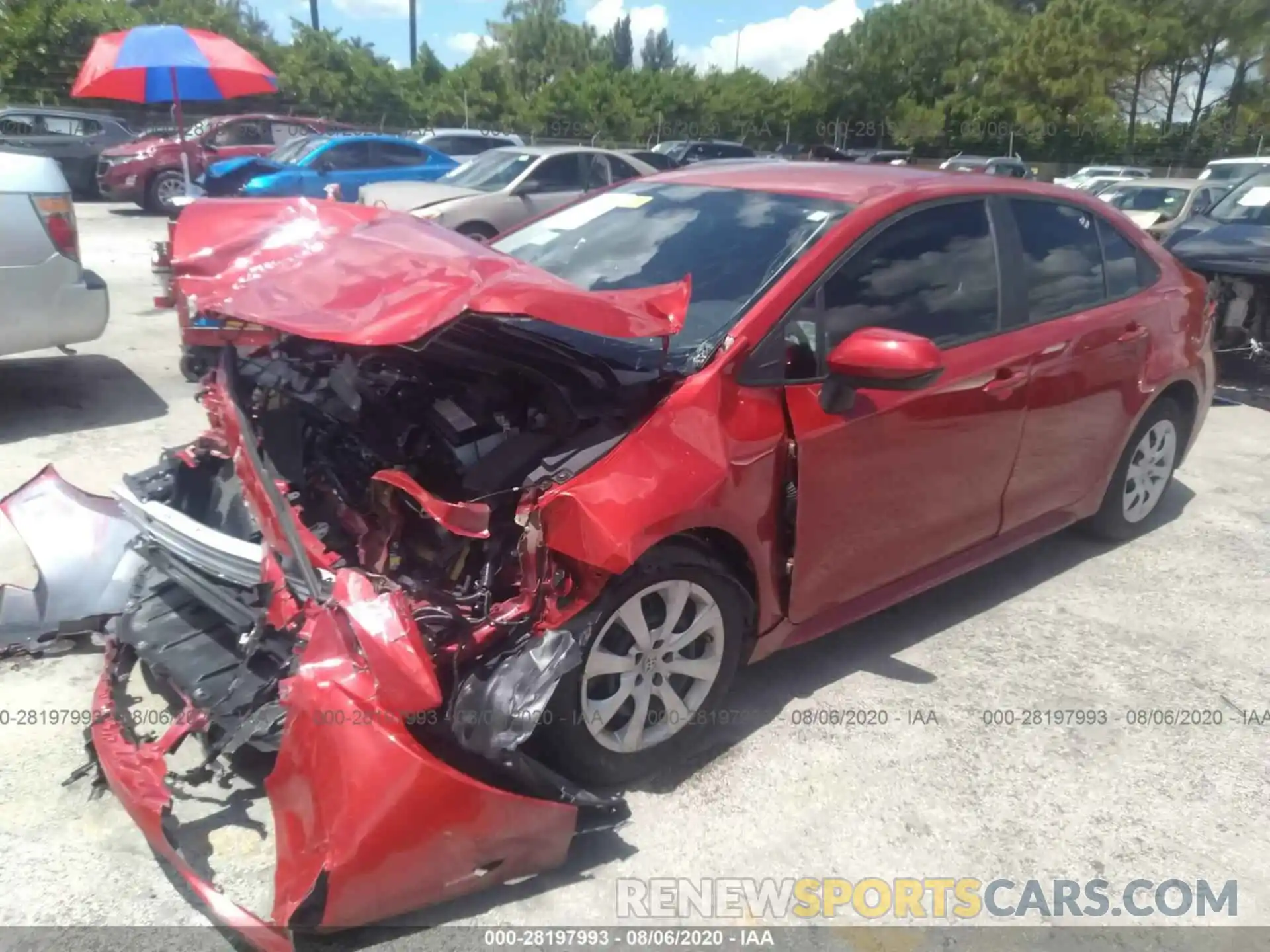 2 Photograph of a damaged car 5YFEPRAE5LP017225 TOYOTA COROLLA 2020