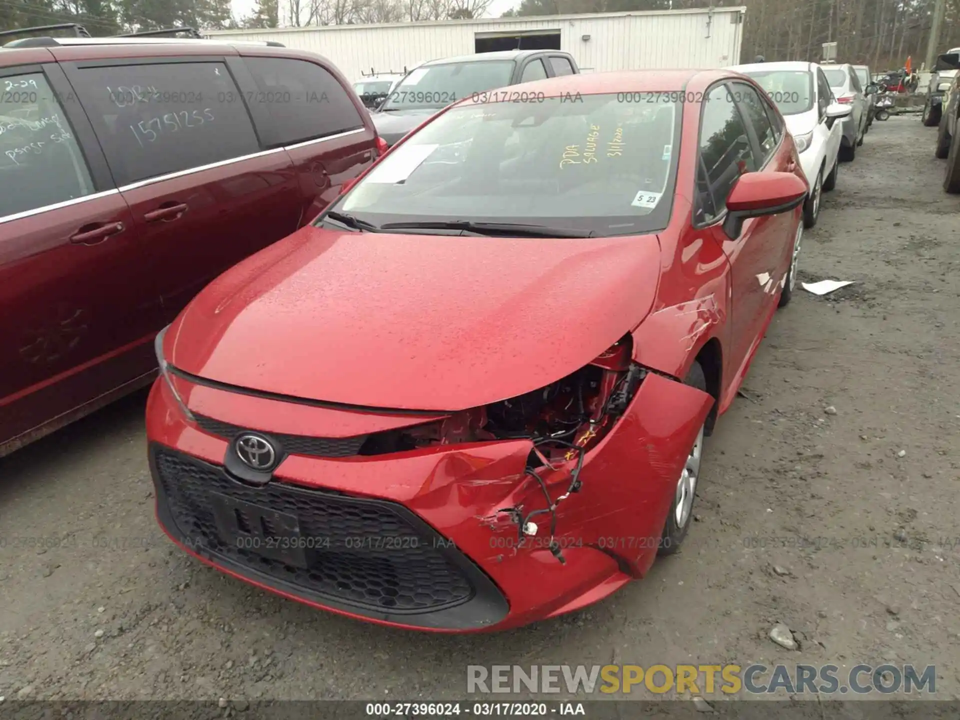 2 Photograph of a damaged car 5YFEPRAE5LP017922 TOYOTA COROLLA 2020