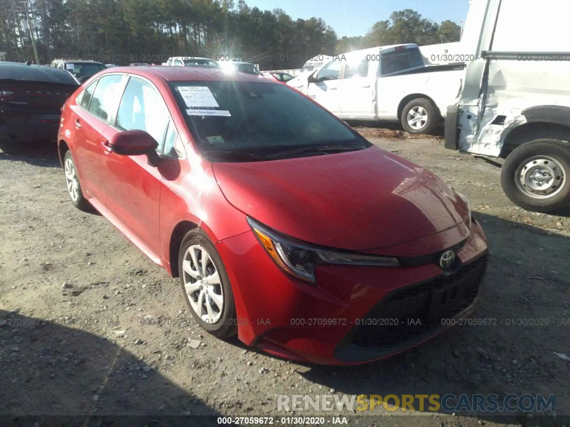 1 Photograph of a damaged car 5YFEPRAE5LP019945 TOYOTA COROLLA 2020