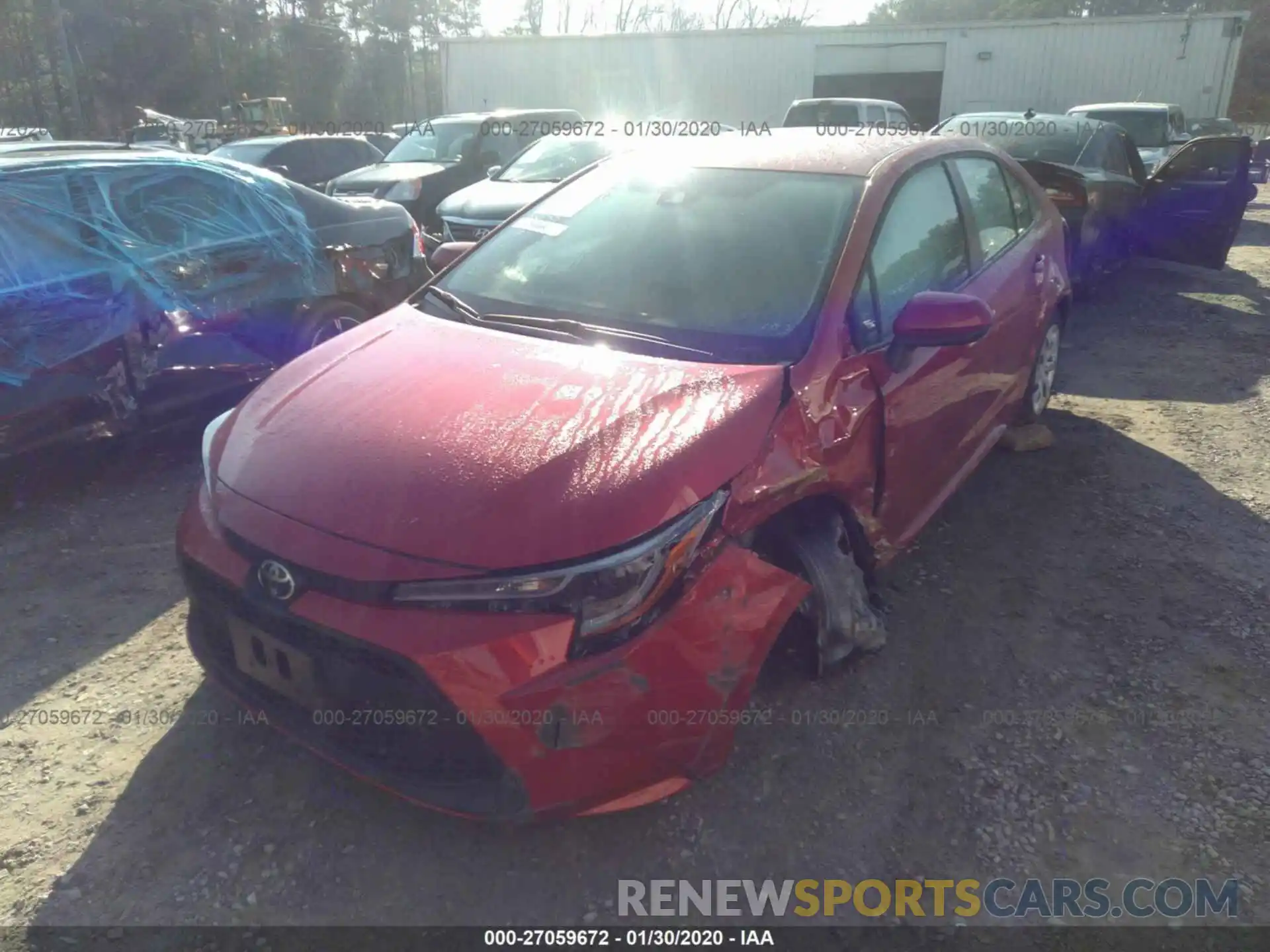 2 Photograph of a damaged car 5YFEPRAE5LP019945 TOYOTA COROLLA 2020