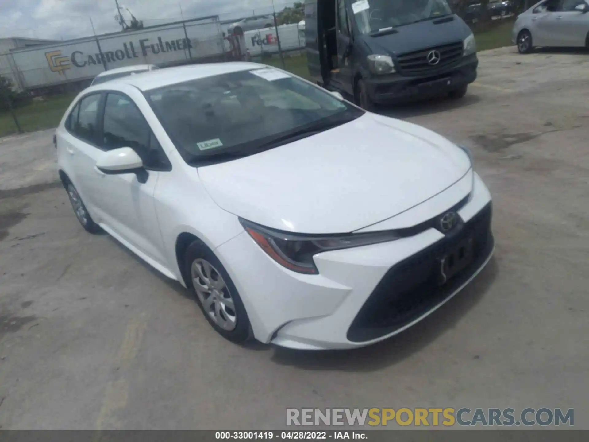 1 Photograph of a damaged car 5YFEPRAE5LP023753 TOYOTA COROLLA 2020