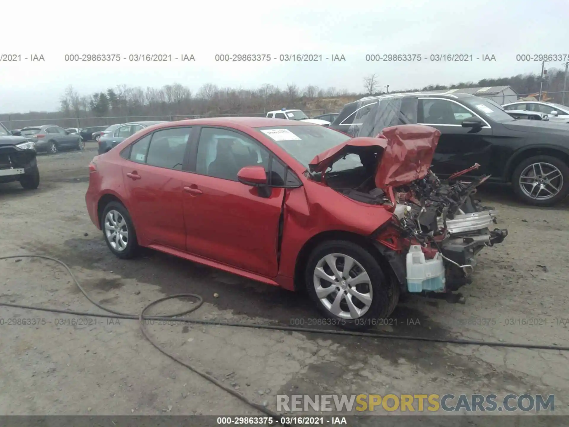 1 Photograph of a damaged car 5YFEPRAE5LP026894 TOYOTA COROLLA 2020