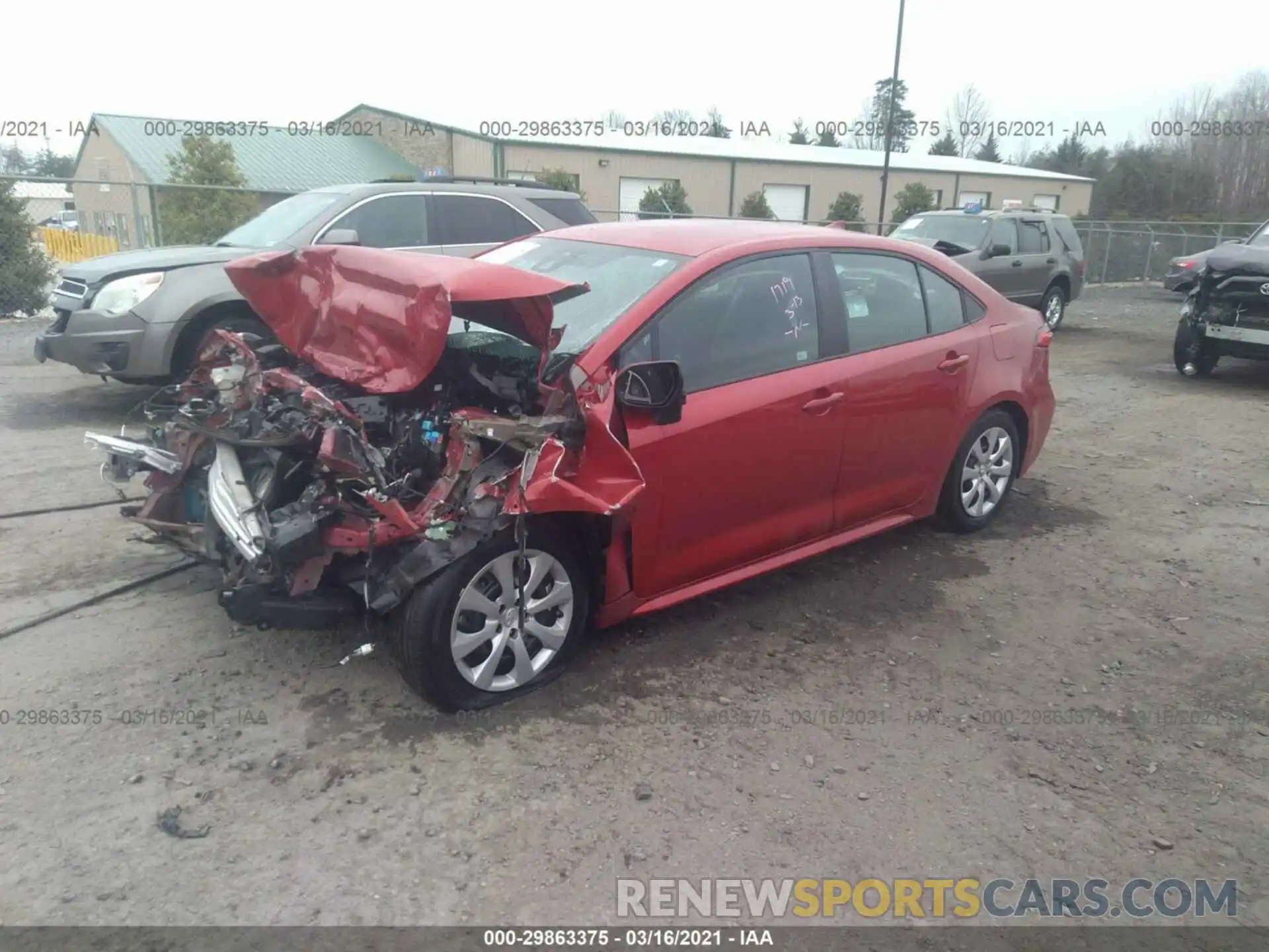 2 Photograph of a damaged car 5YFEPRAE5LP026894 TOYOTA COROLLA 2020