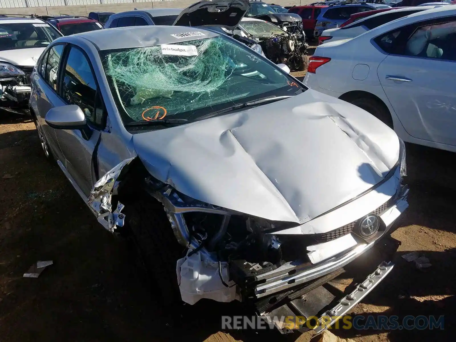 1 Photograph of a damaged car 5YFEPRAE5LP027270 TOYOTA COROLLA 2020